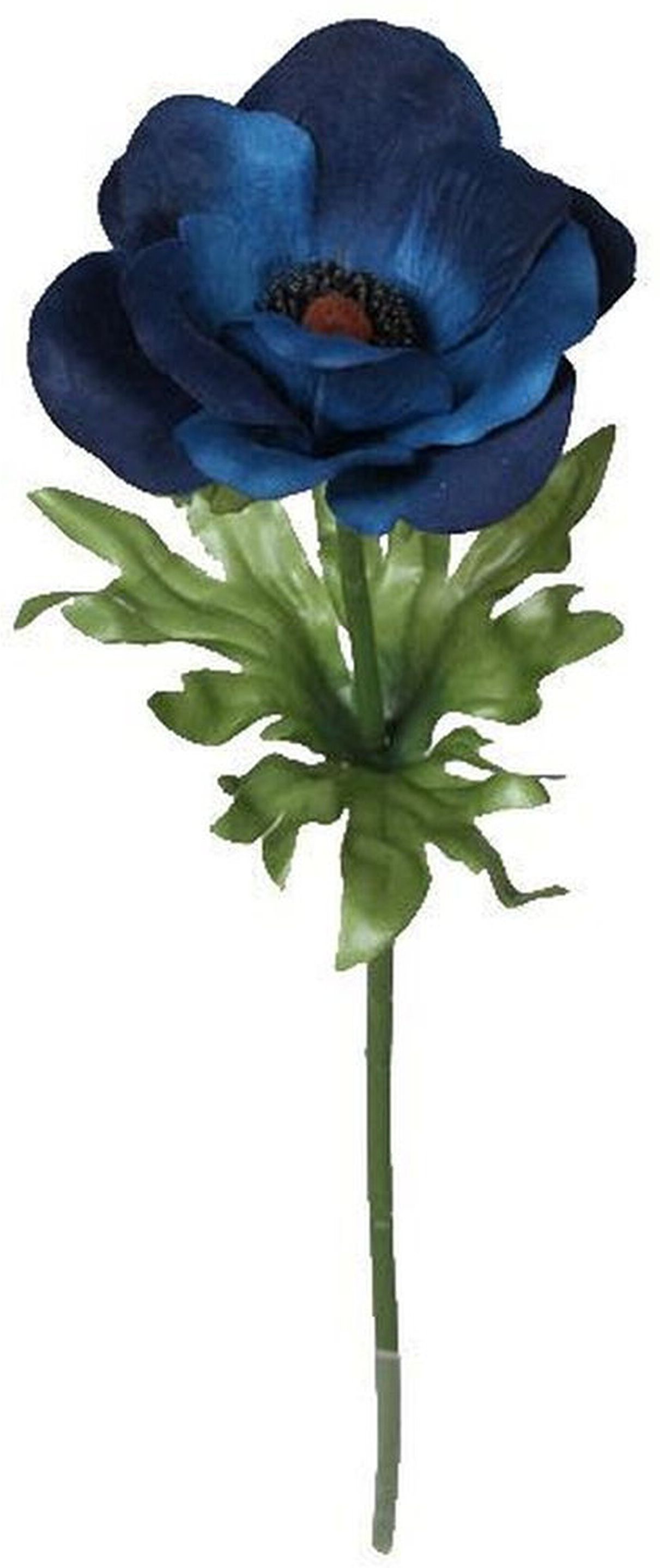 Изображение товара Искусственный цветок анемона темно-синяя 40 см для интерьера и подарков