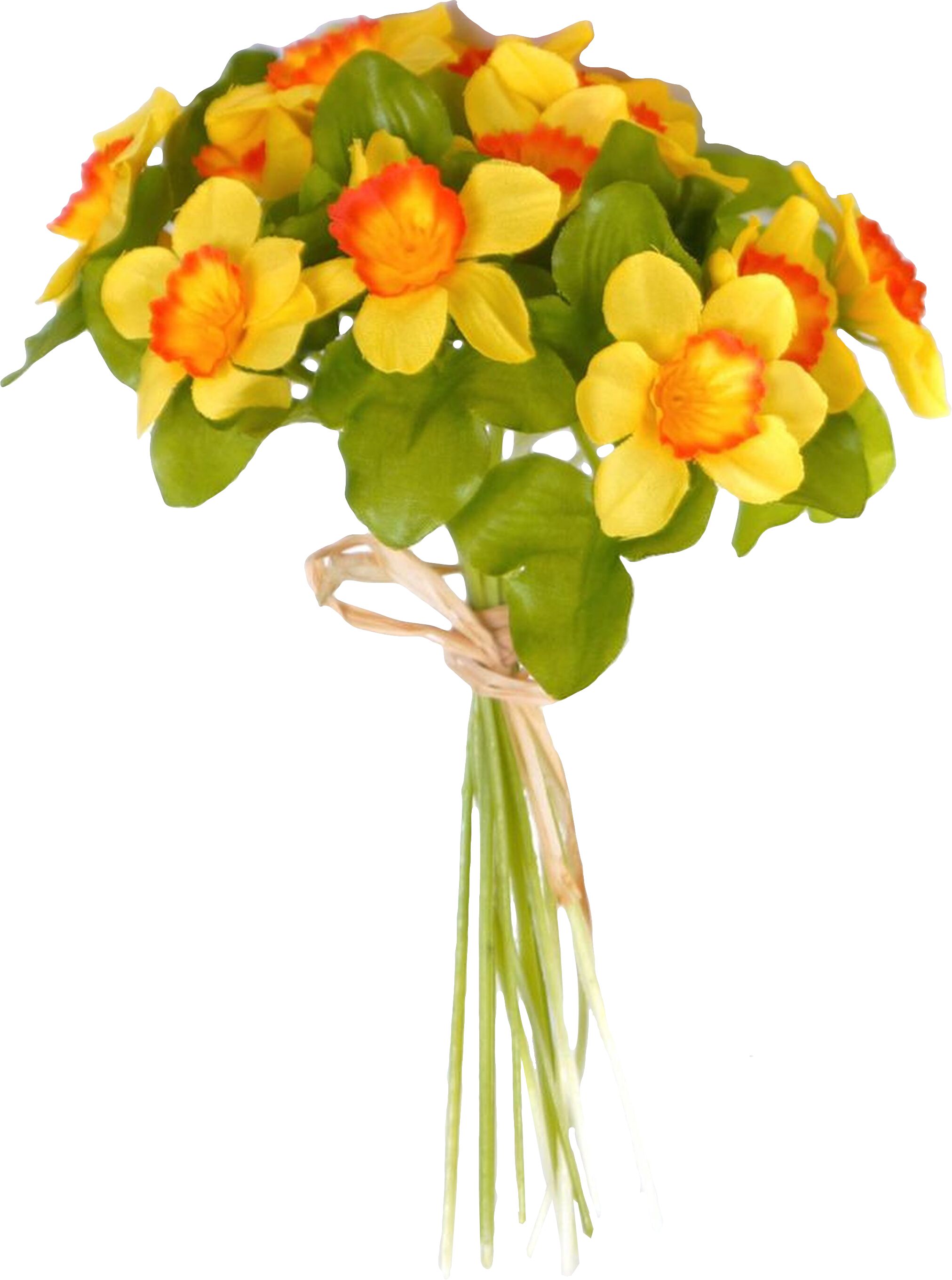 Изображение товара Искусственный букет нарцисс 18 см желтый