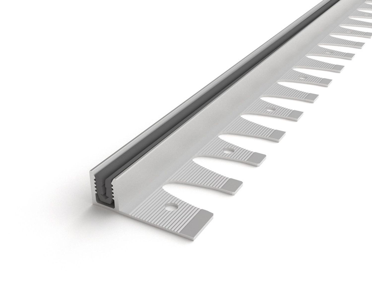 Изображение товара Алюминиевая защелка для порогов с ПВХ-вставкой ЛУКА 9-12 мм