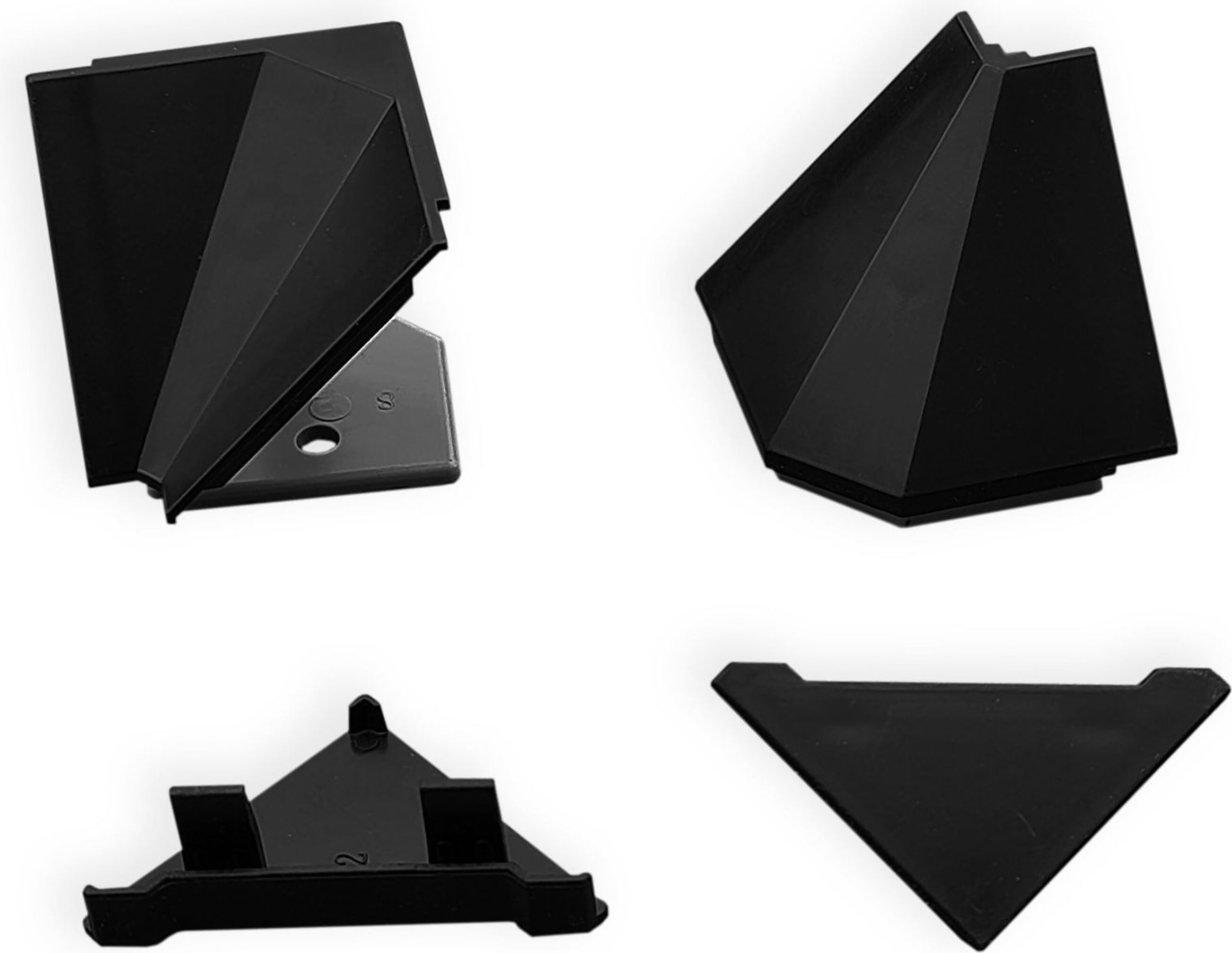 Изображение товара Комплект заглушек для плинтуса черный 4 шт