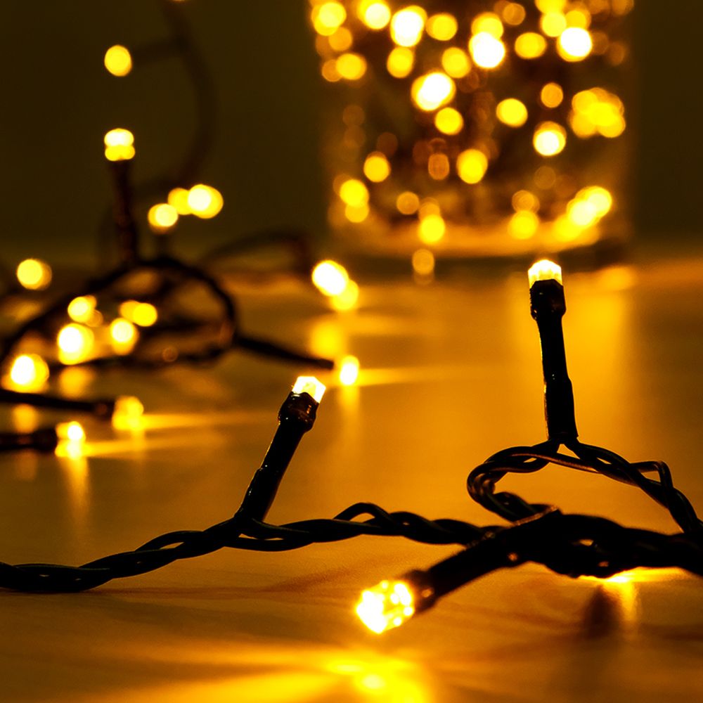 Изображение товара Гирлянда внешняя нить SH LIGHTS 120 LED 12 м IP44 теплый свет желтый