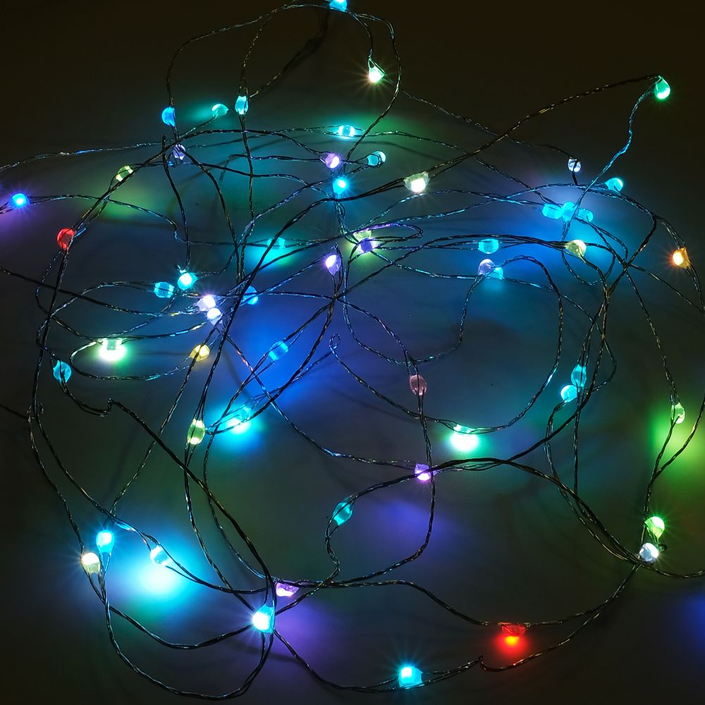 Изображение товара Гирлянда внешняя нить 120 LED многоцветный 12м для праздничной декоративной подсветки