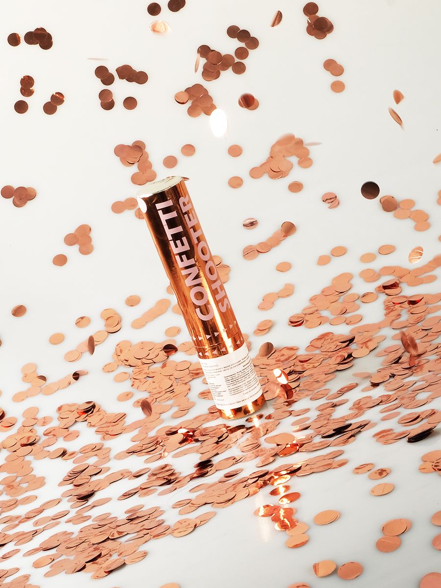 Изображение товара Хлопушка новогодняя SH LIGHTS розовый/золотой H20 см