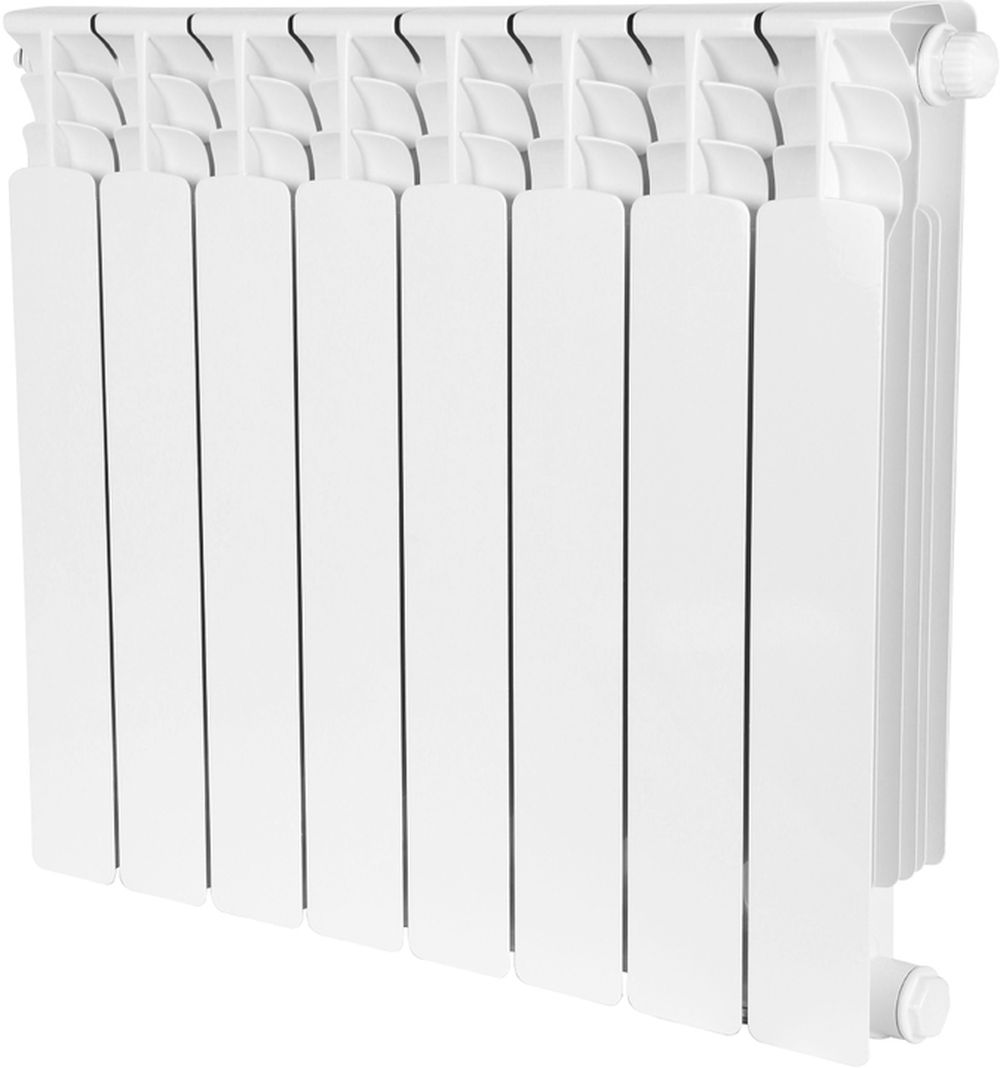 Изображение товара Радиатор биметаллический STOUT Space 500 8 секций нижнее правое подключ. RAL9016