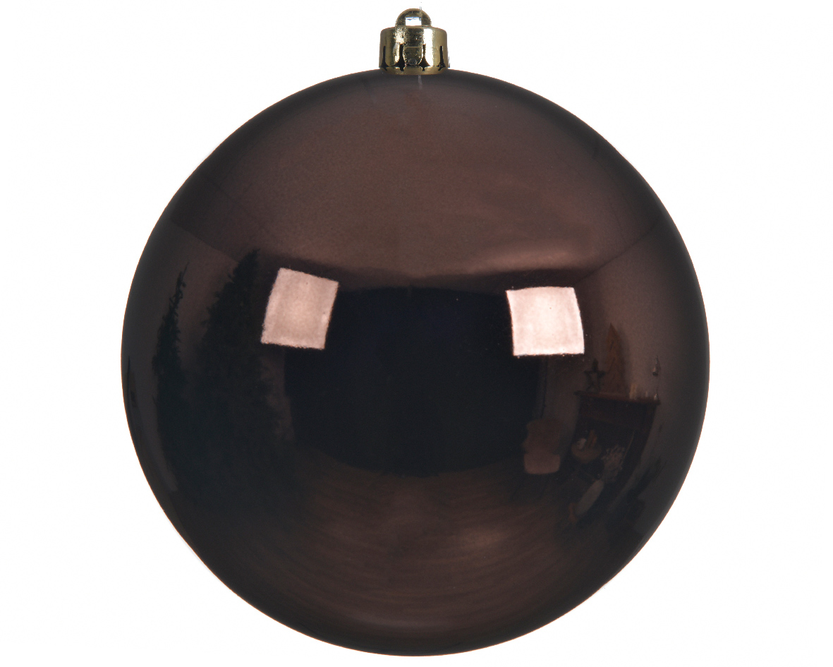 Изображение товара Набор новогодних шаров Decoris коричневые 14 см
