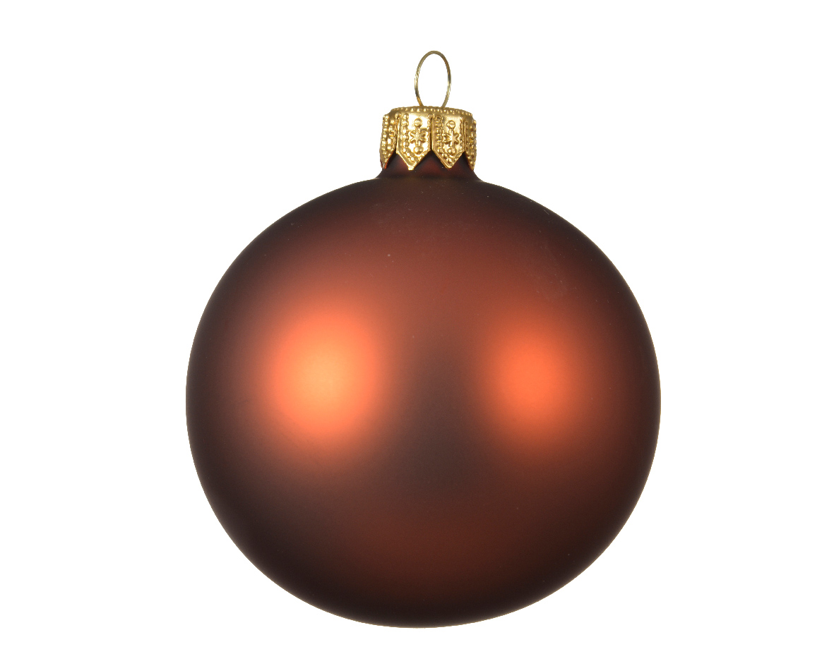 Изображение товара Набор новогодних шаров Decoris №1 шоколадный 10 см 4 шт для елки