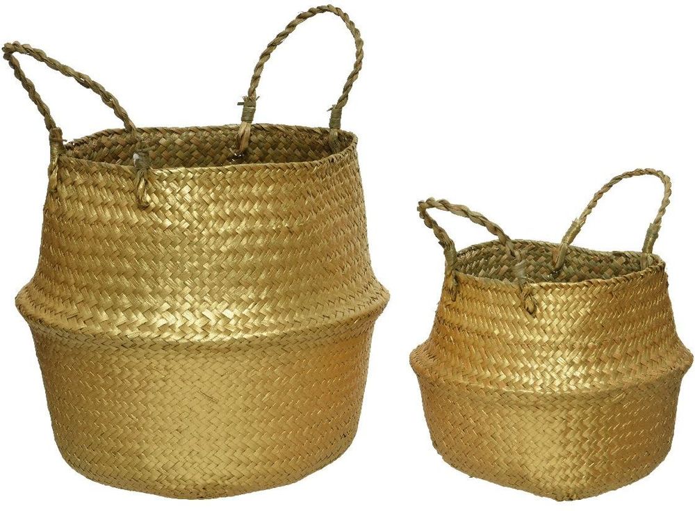 Изображение товара Украшение корзинки 35 см золотые 2 шт для декора