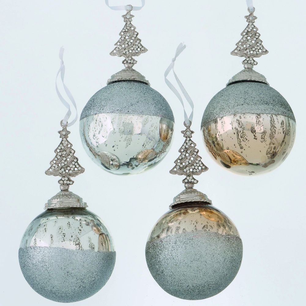 Изображение товара Новогодний шар стеклянный 8 см для елочных украшений