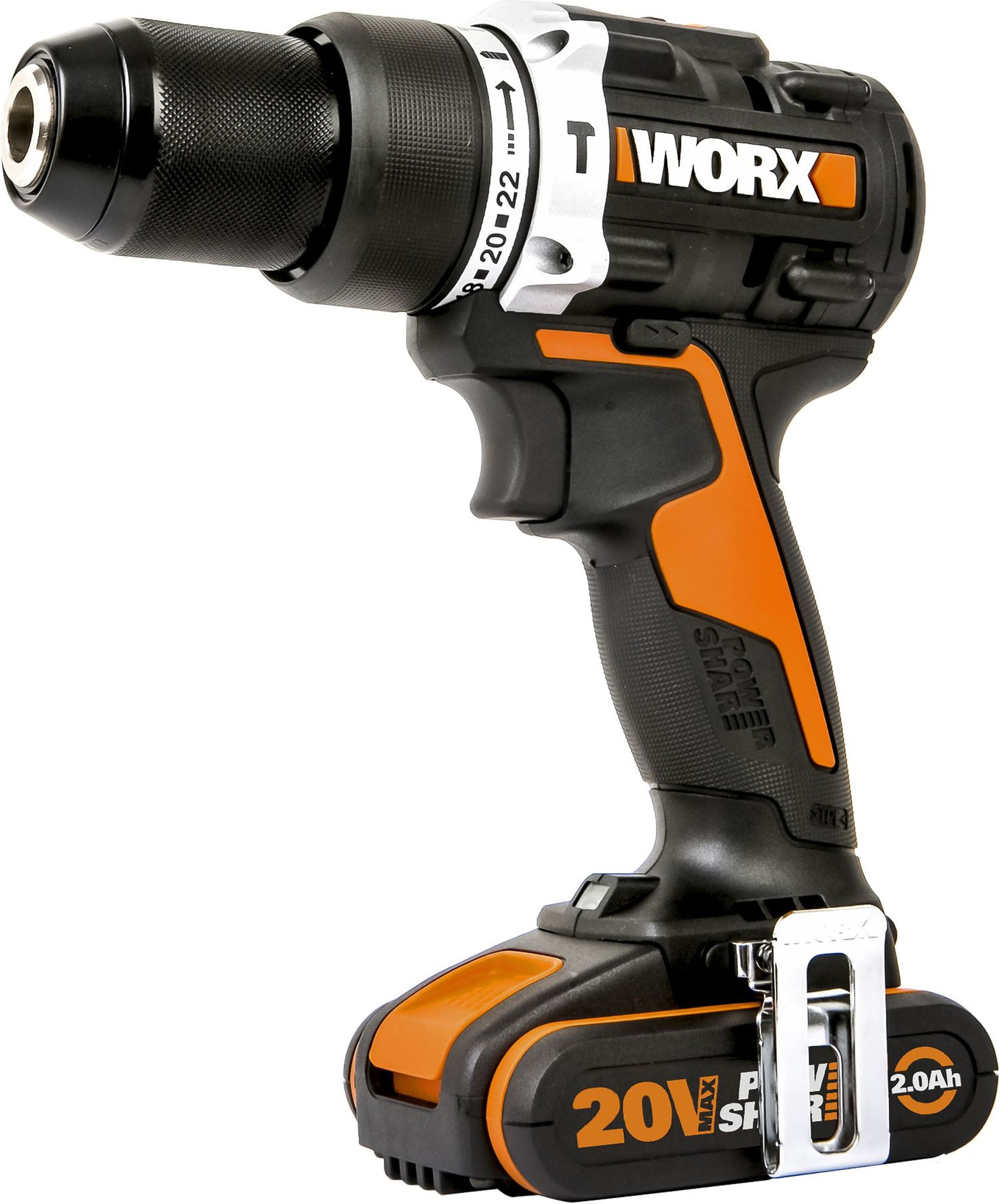 Изображение товара Аккумуляторная ударная дрель-шуруповерт WORX WX352 20В бесщеточный, мощная