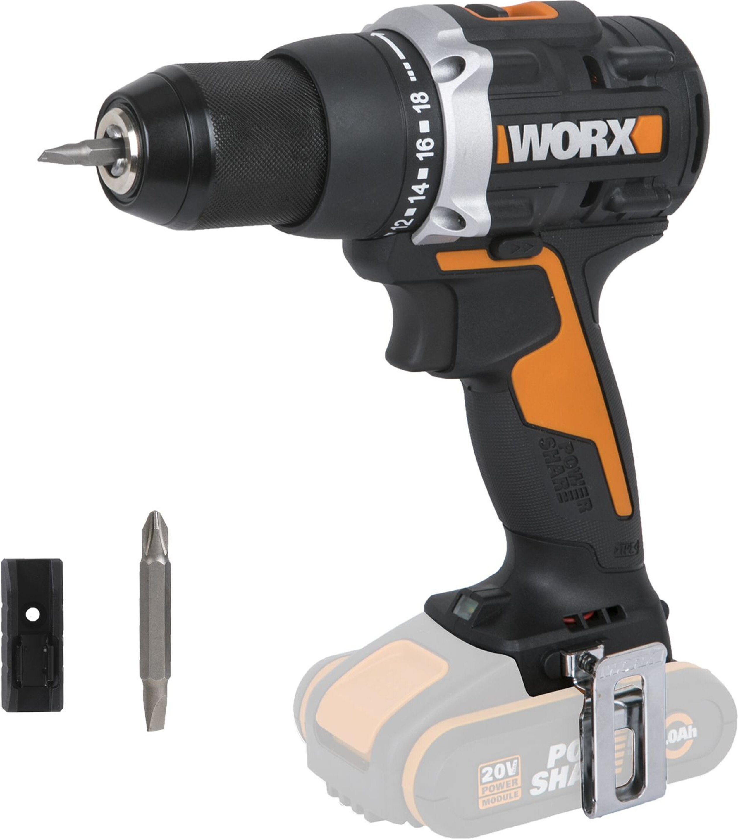 Изображение товара Аккумуляторная дрель-шуруповерт WORX WX102.9 20В с бесщеточным двигателем