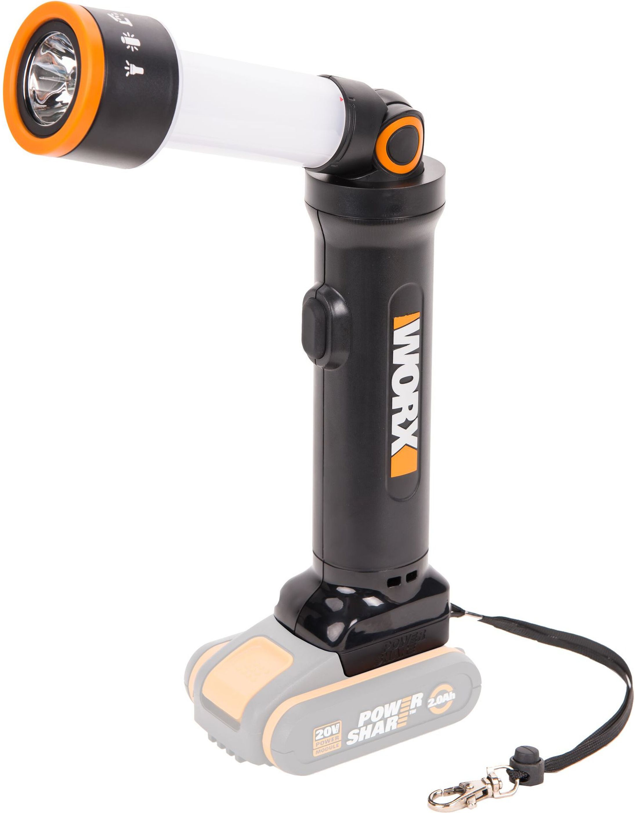 Изображение товара Рабочий фонарь WORX WX027.9 20В с 4 режимами работы