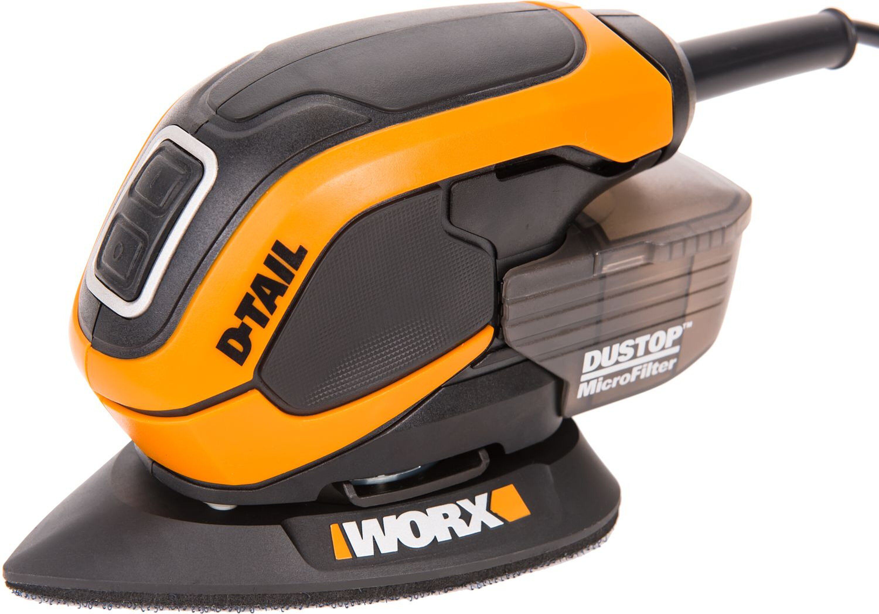 Изображение товара Угловая шлифмашина Worx WX648 65Вт, работа от сети 220В, контейнер пылесборник