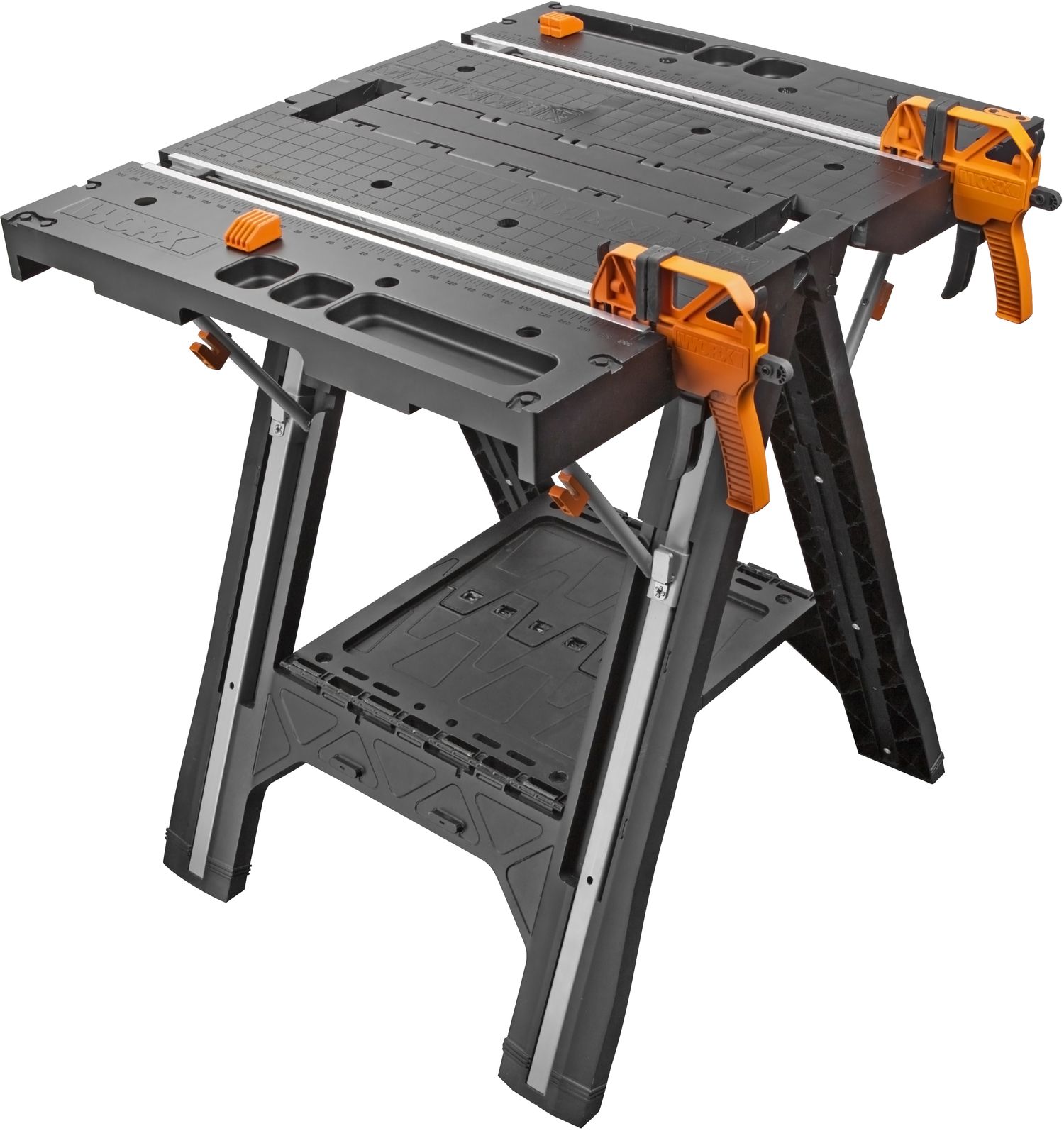 Изображение товара Раскладной пластиковый рабочий стол WORX WX051 с зажимами и складным лотком