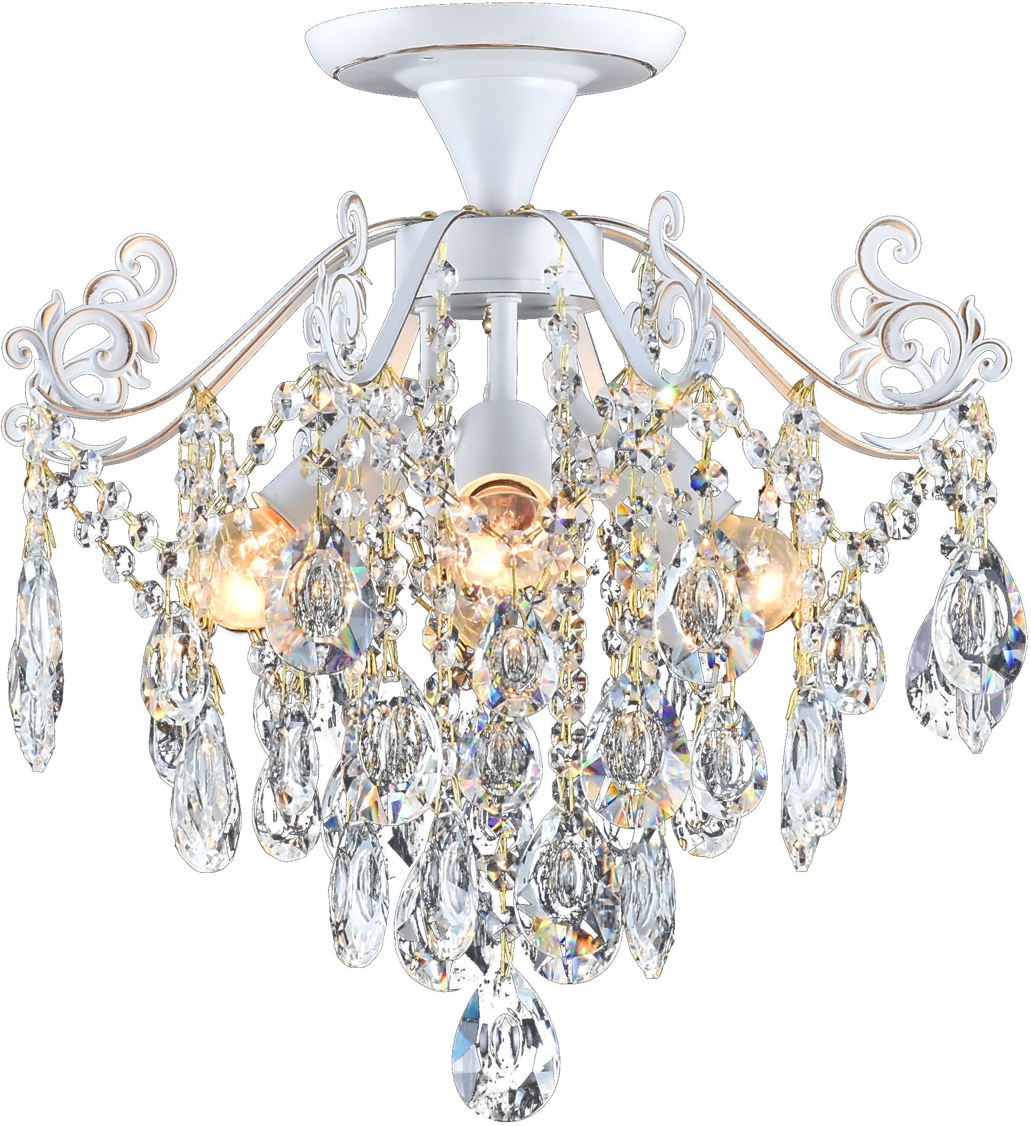 Изображение товара Потолочная люстра ESCADA 1123/4PL классический стиль 4 лампы хрусталь белая