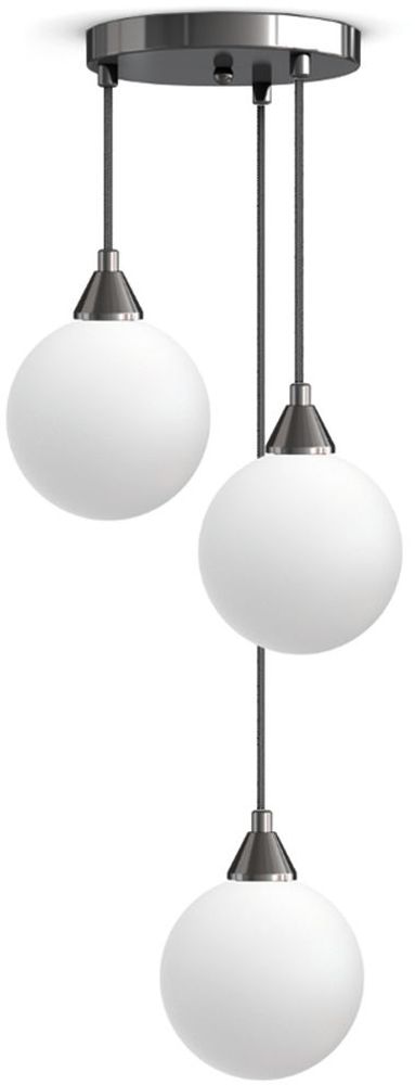 Изображение товара Подвесной светильник 33 Идеи с тремя стеклянными плафонами и хромовым основанием