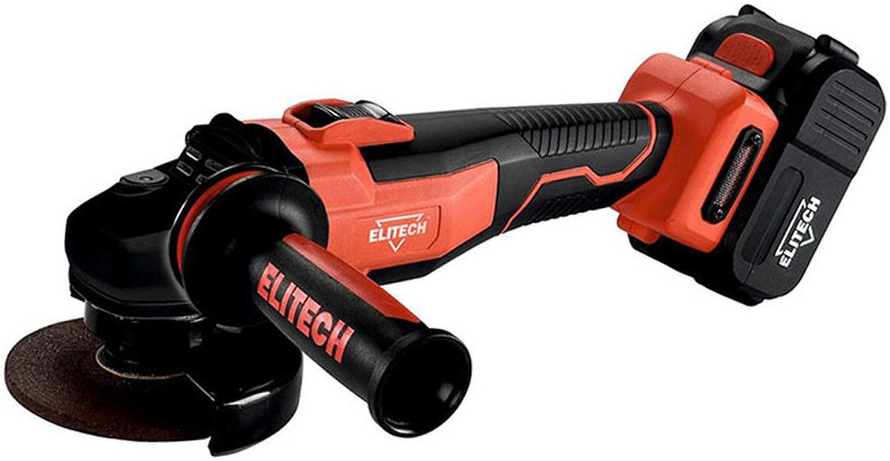 Изображение товара Шлифмашина угловая аккумуляторная ELITECH МШУ 18БЛ