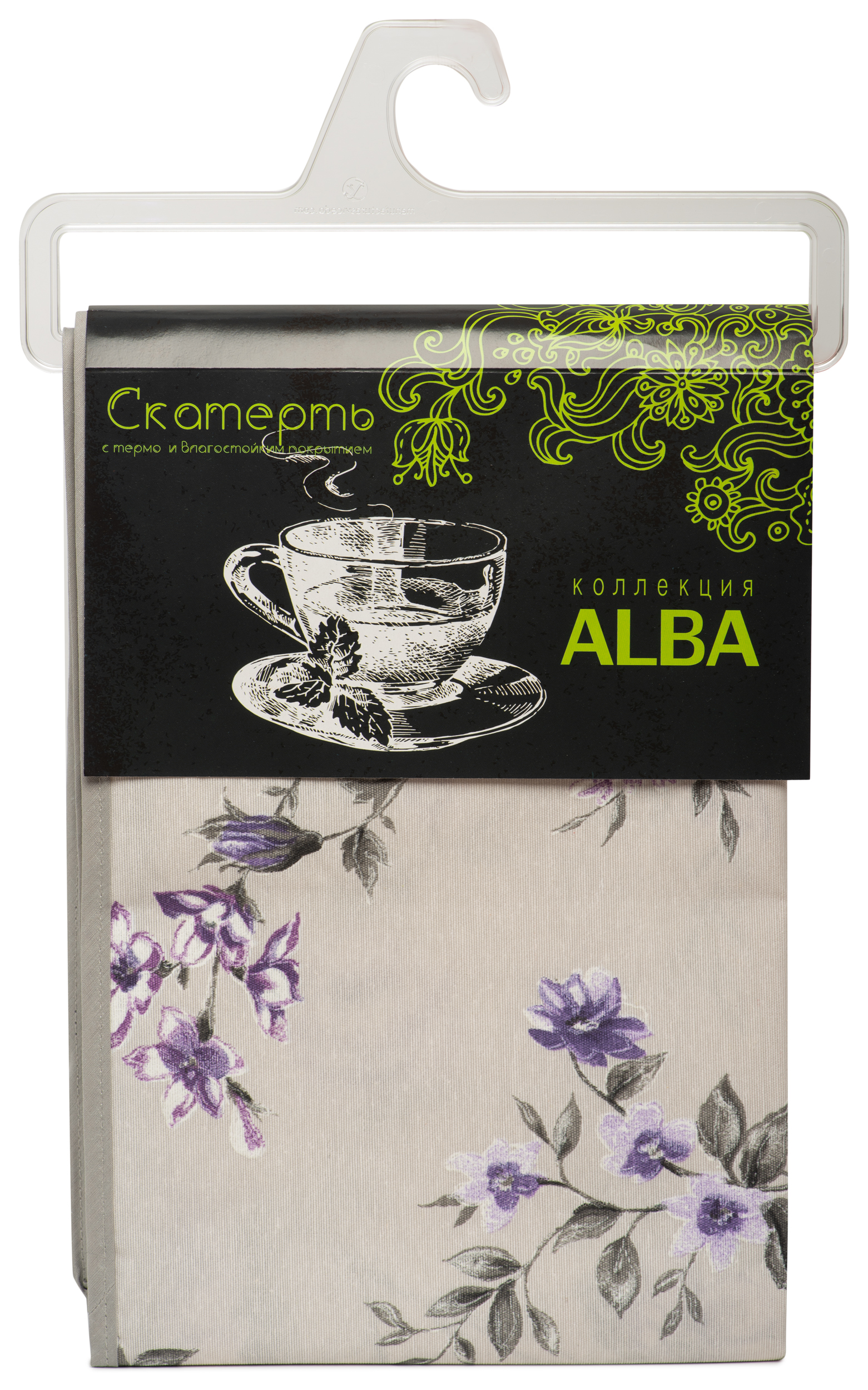 Изображение товара Фиолетовая скатерть Protec Textil Alba Вальс цветов 140х180 см для дома и праздников