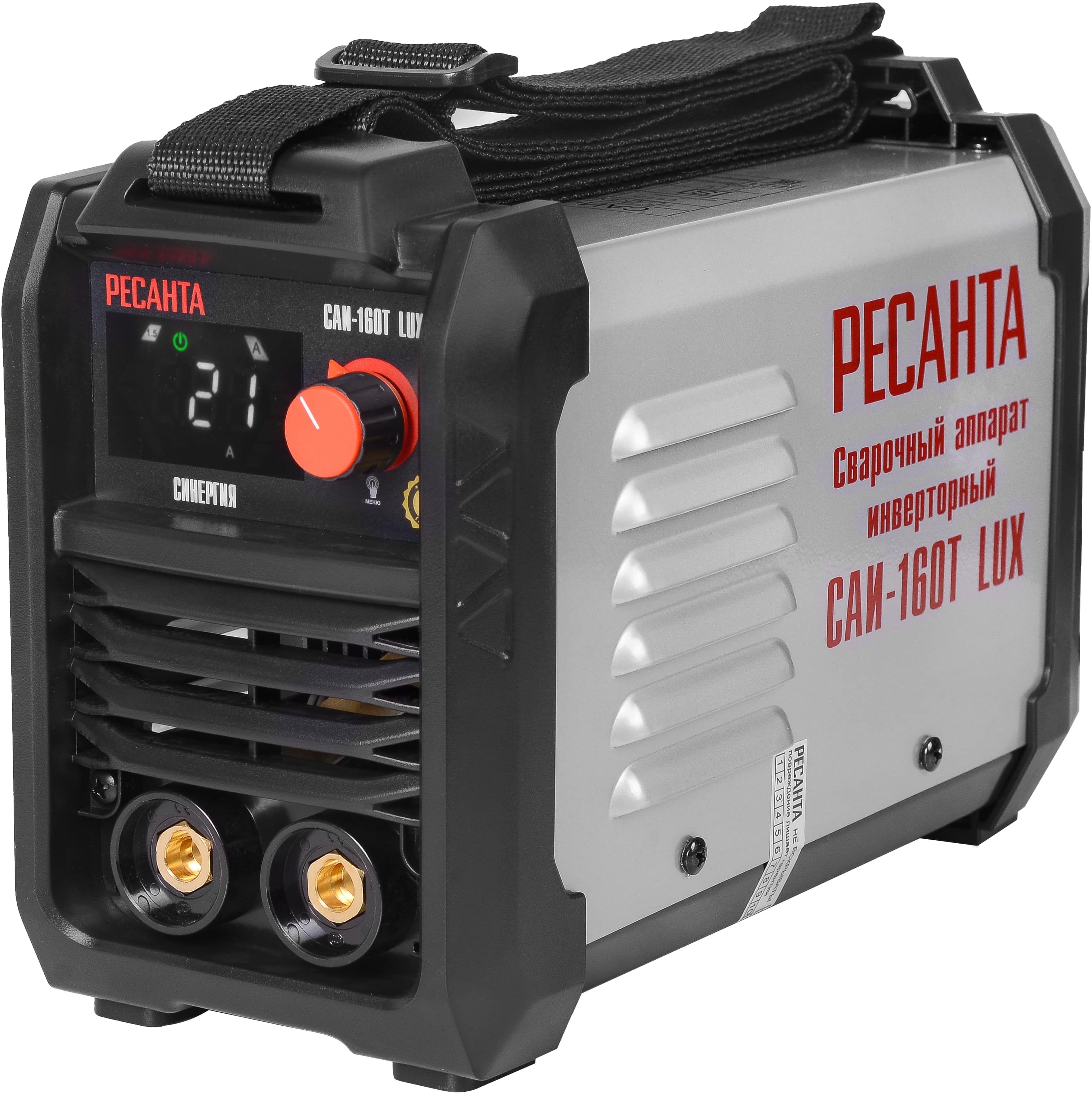 Изображение товара Сварочный инвертор РЕСАНТА САИ 160Т LUX для сварки электродами 160 А, стабильная работа