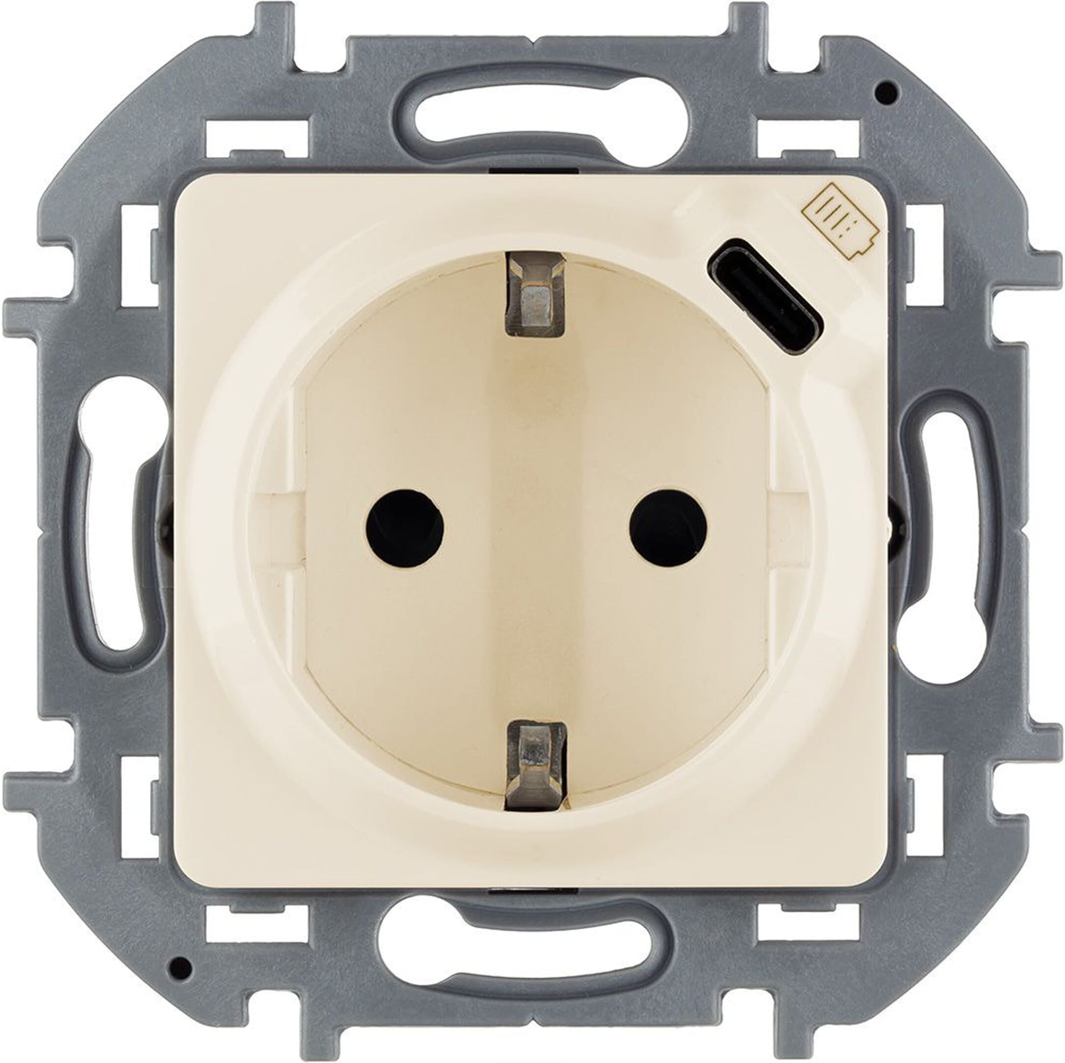 Изображение товара Электрическая розетка с USB для бытовых и офисных нужд Legrand Inspiria слоновая кость