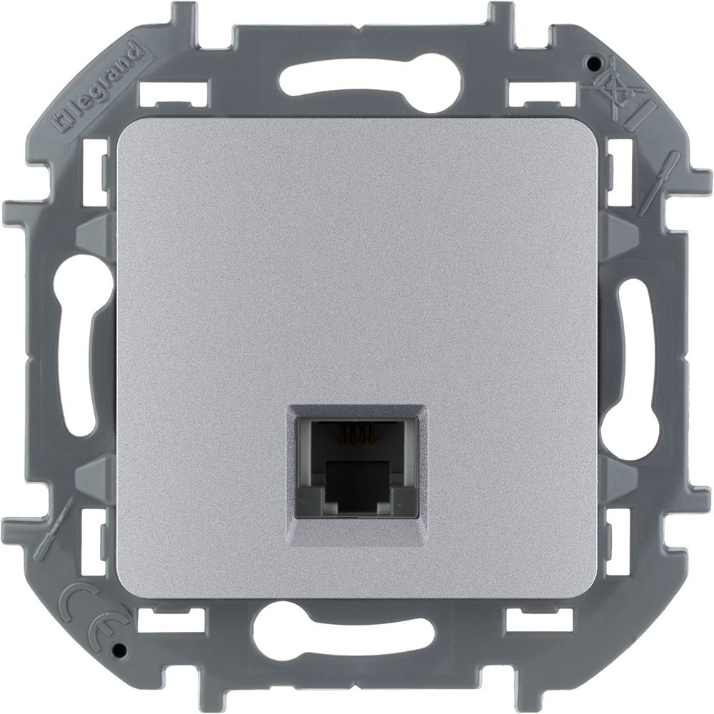 Изображение товара Розетка RJ-11 1 пост Legrand Inspiria алюминий для телефонной связи