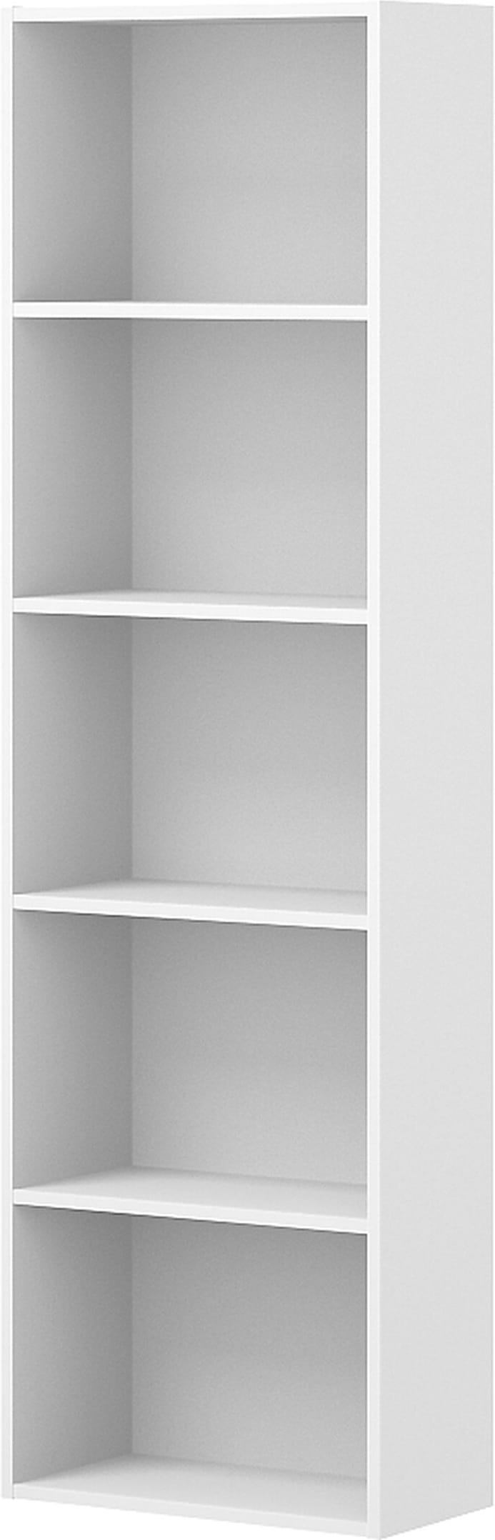 Изображение товара Стеллаж для книг ФЕЛИКС ЛДСП 170х50х25 см белый — практичный мебельный аксессуар