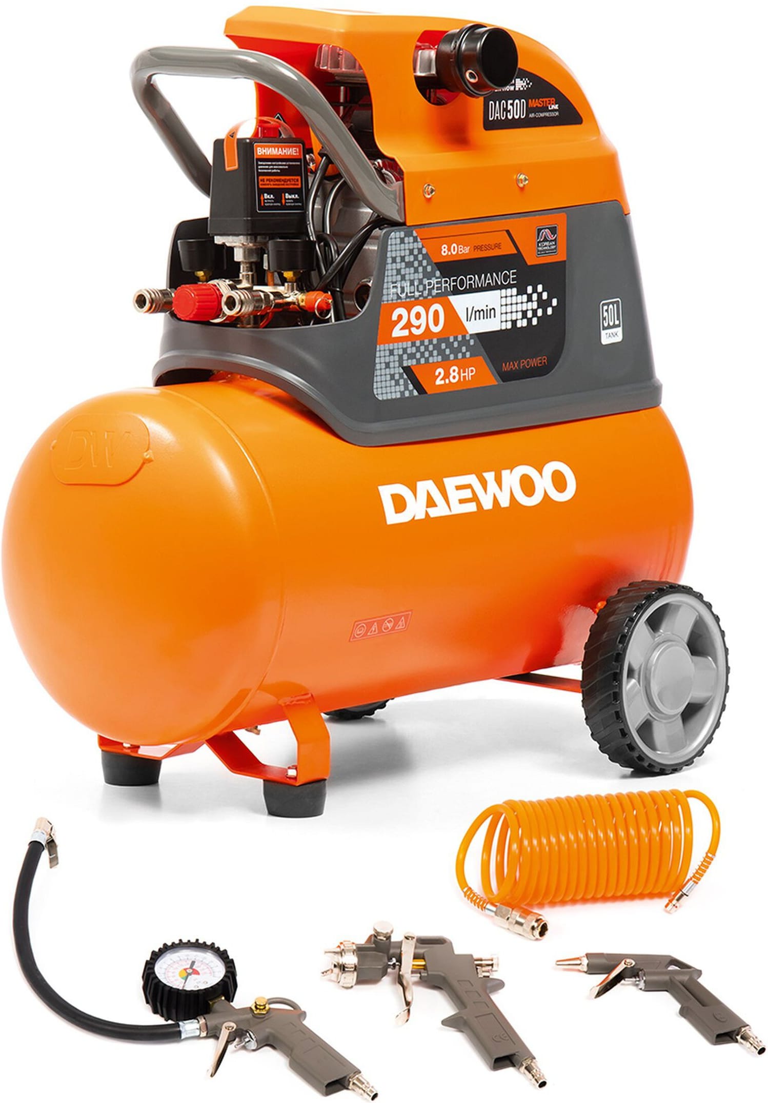 Изображение товара Компрессор поршневой масляный DAEWOO DAC 50D 50 л для бытовых и профессиональных нужд