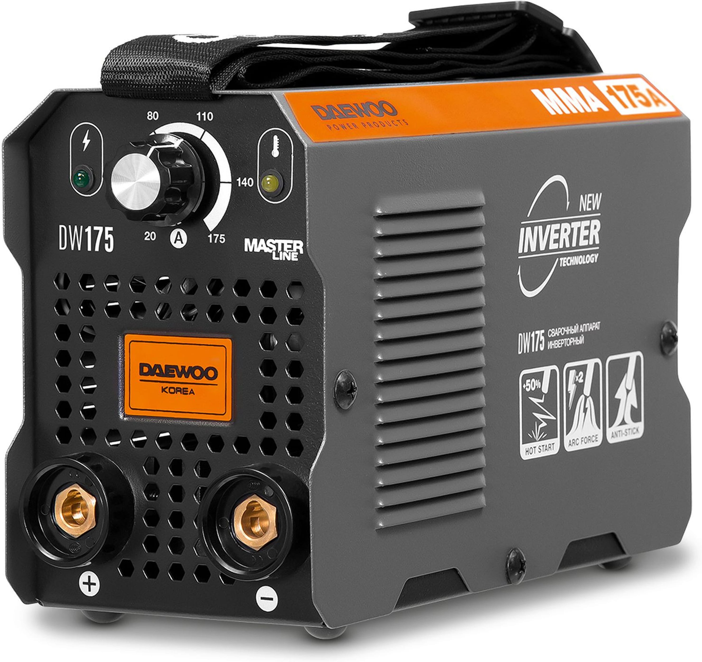 Изображение товара Сварочный инвертор DAEWOO DW 175 MMA 175А 220В профессиональный и бытовой