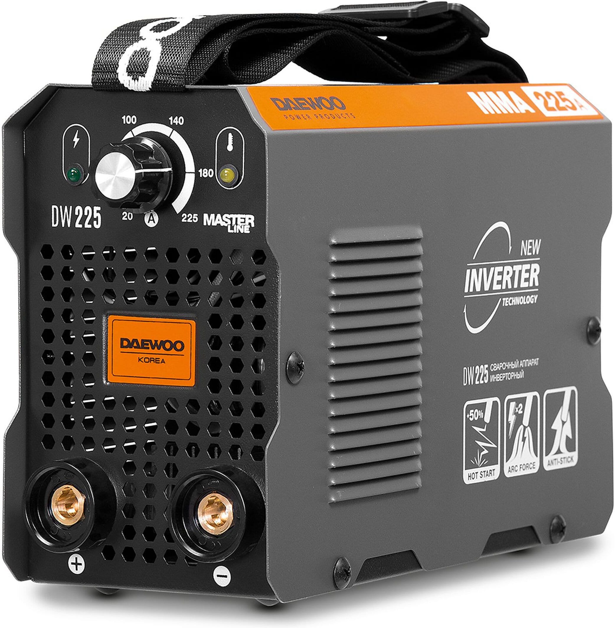 Изображение товара Сварочный инвертор DAEWOO DW 225 MMA профессиональный легкий мощный