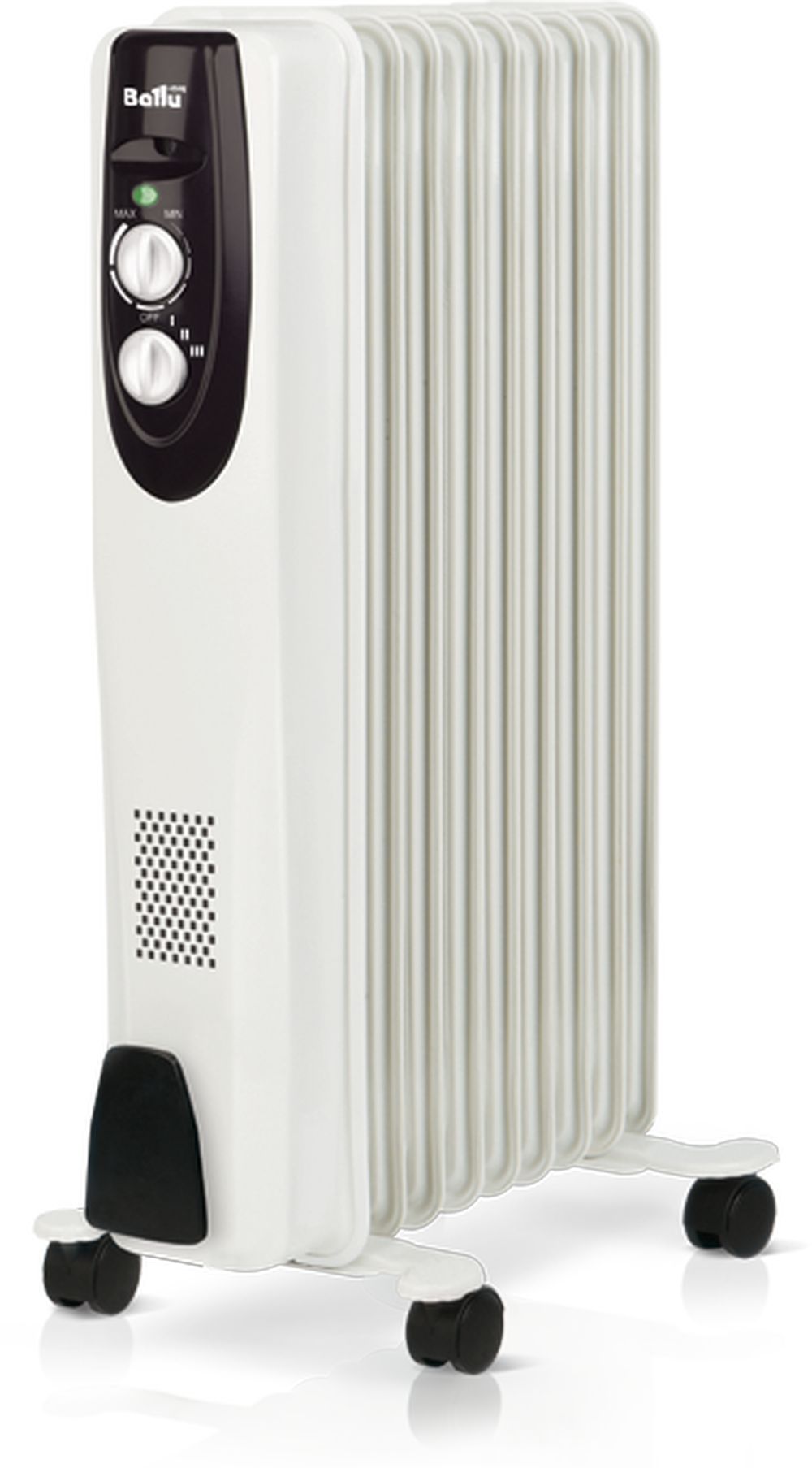 Изображение товара Масляный радиатор Ballu BOH/CL-09WRN 2 кВт с колесами и механическим термостатом