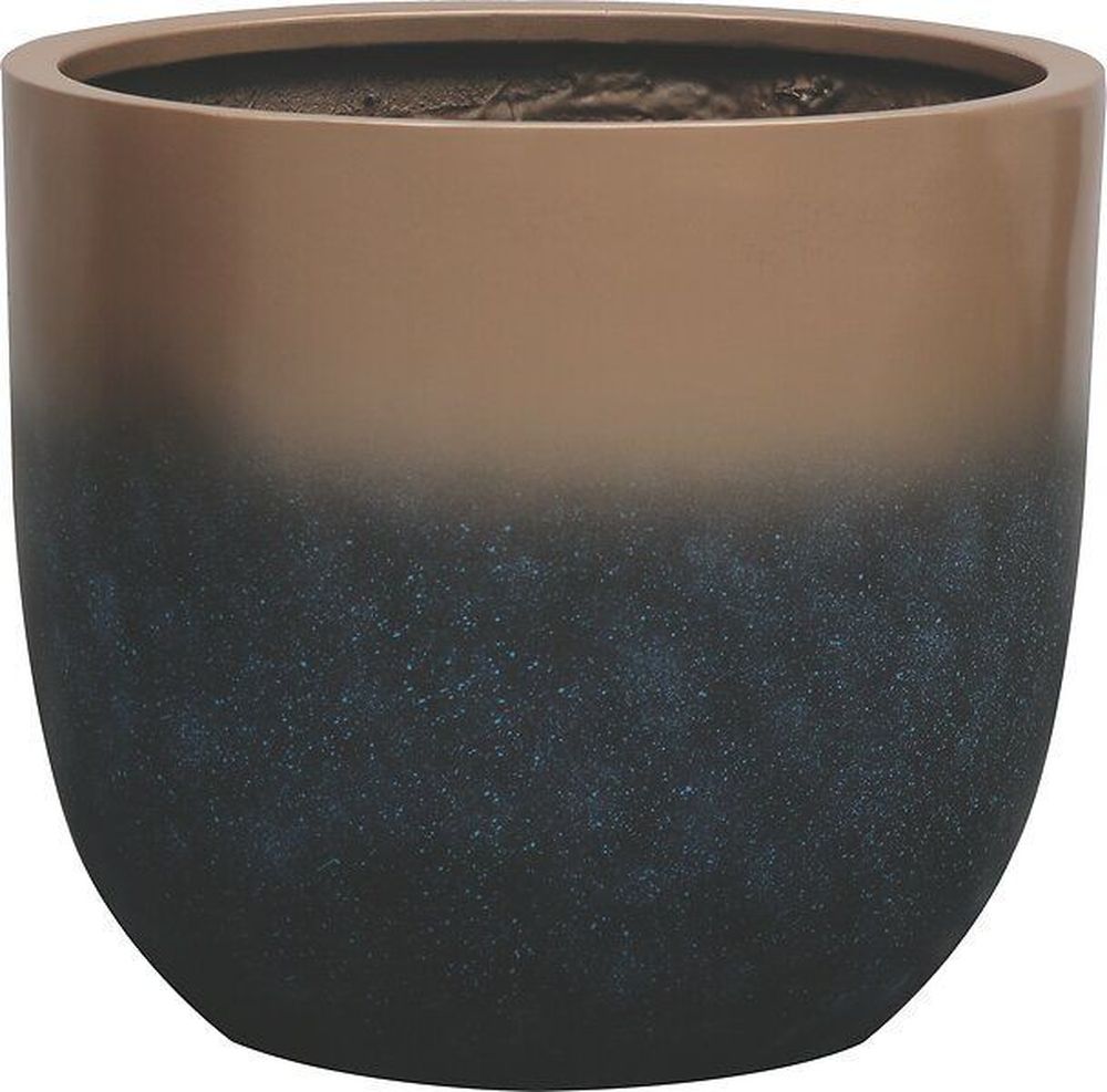 Изображение товара Горшок фиберстоун золотой D37 H33 см для растений интерьер и сад