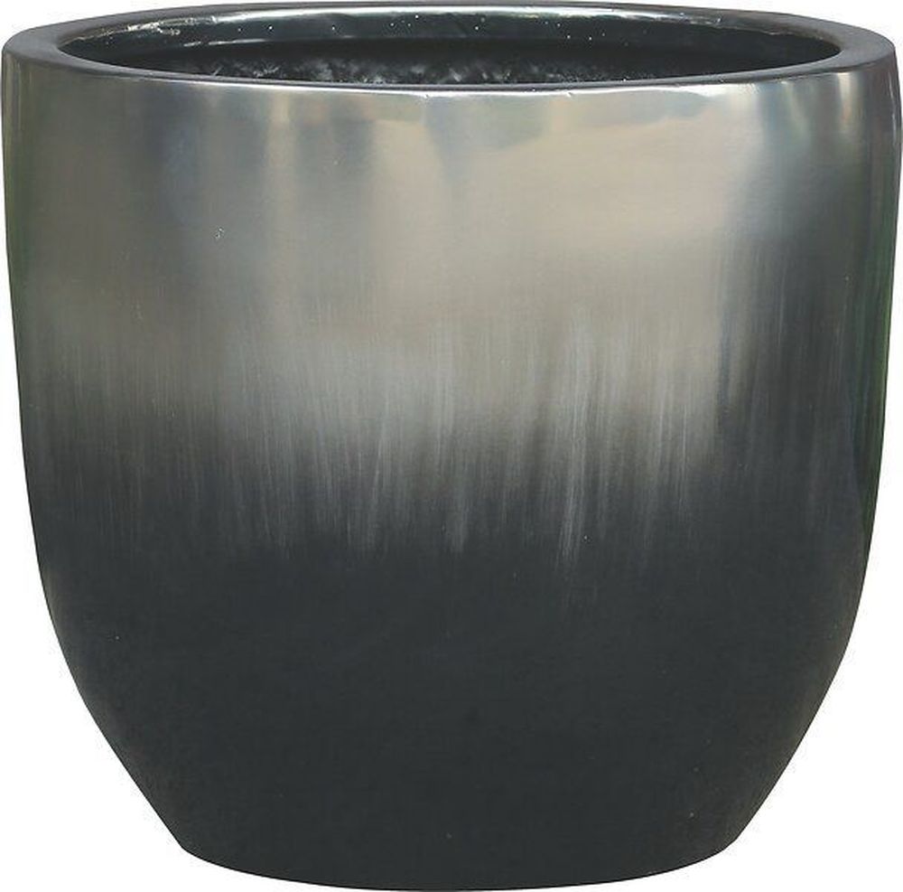 Изображение товара Горшок фиберстоун серебряный D30 H27 см для растений и декора