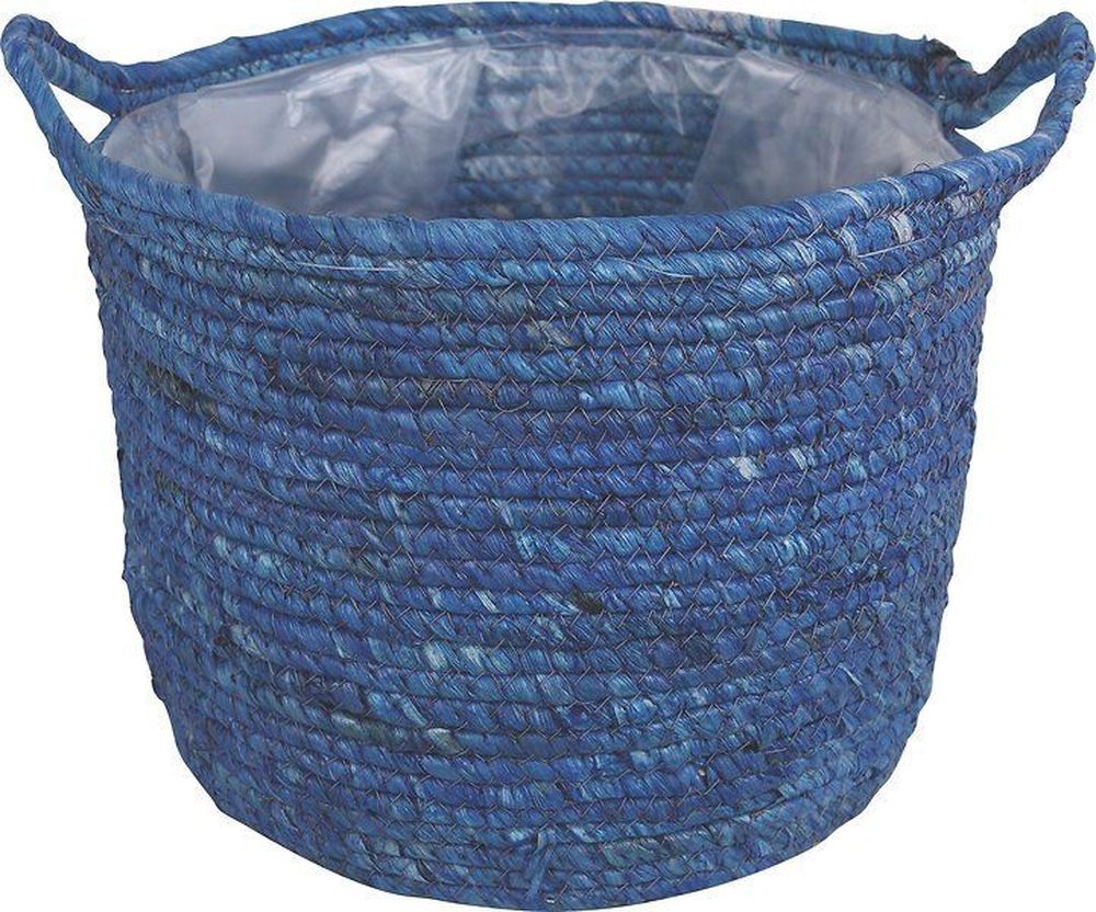 Изображение товара Корзина плетеная кукуруза с ручками D28 H22 см