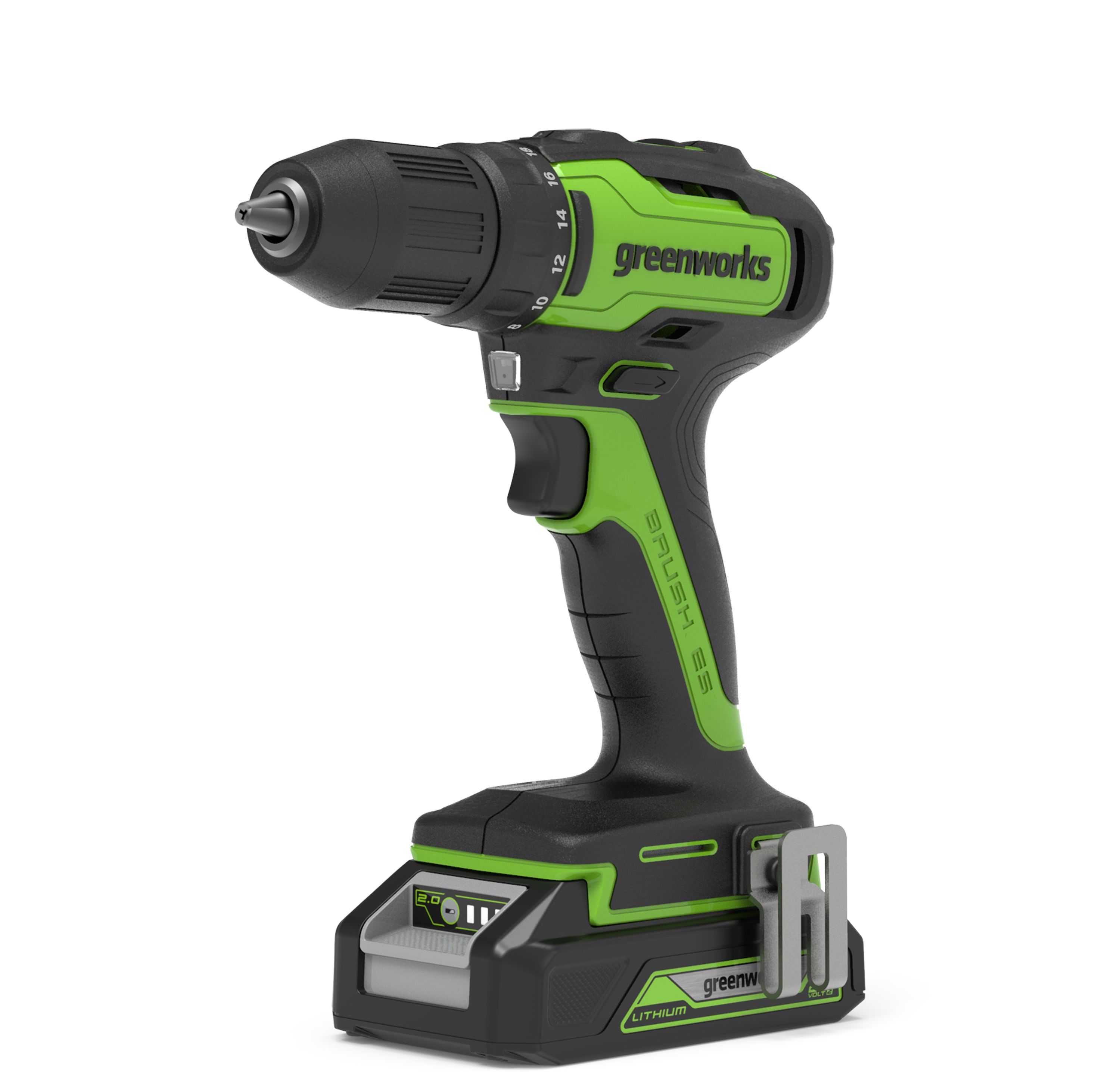 Изображение товара Дрель-шуруповерт Greenworks GD24DD35 24В аккумуляторная с быстрым замещением