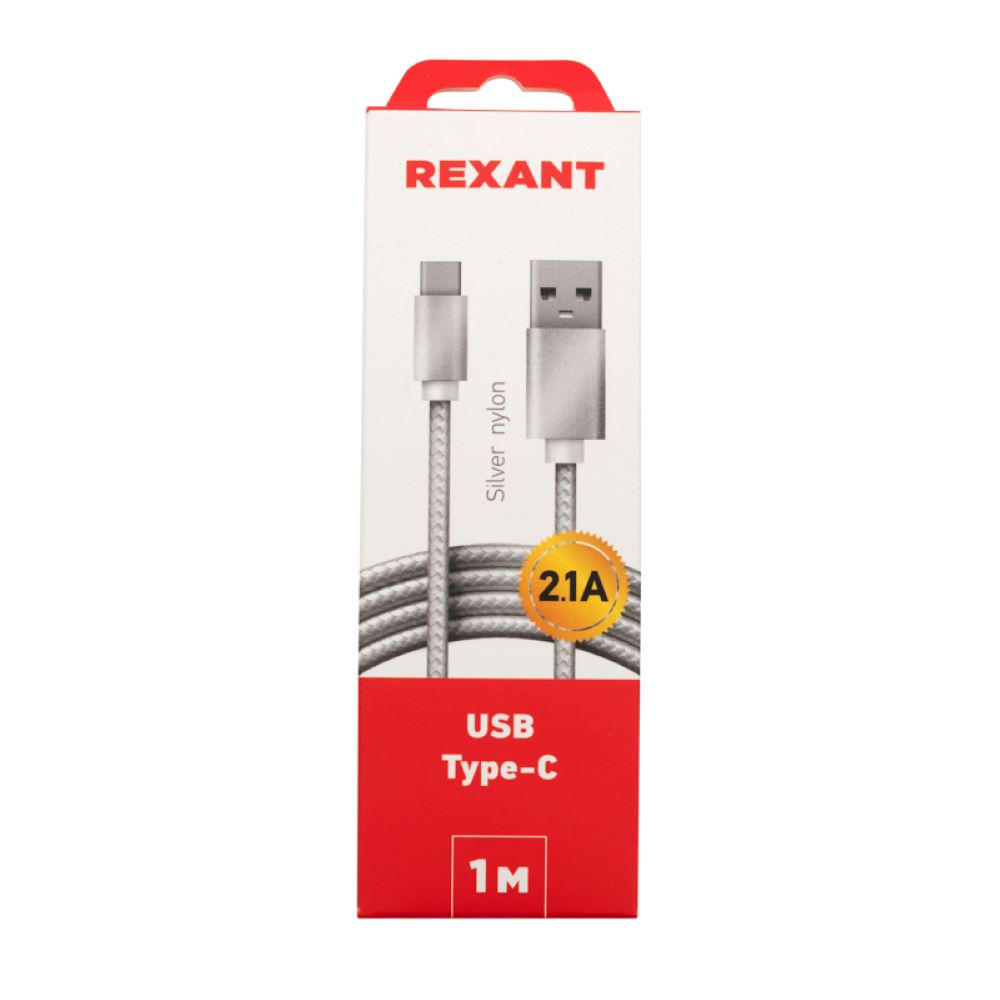 Кабели для зарядки телефонов REXANT Кабель REXANT USB-Type-C 2A 1 м