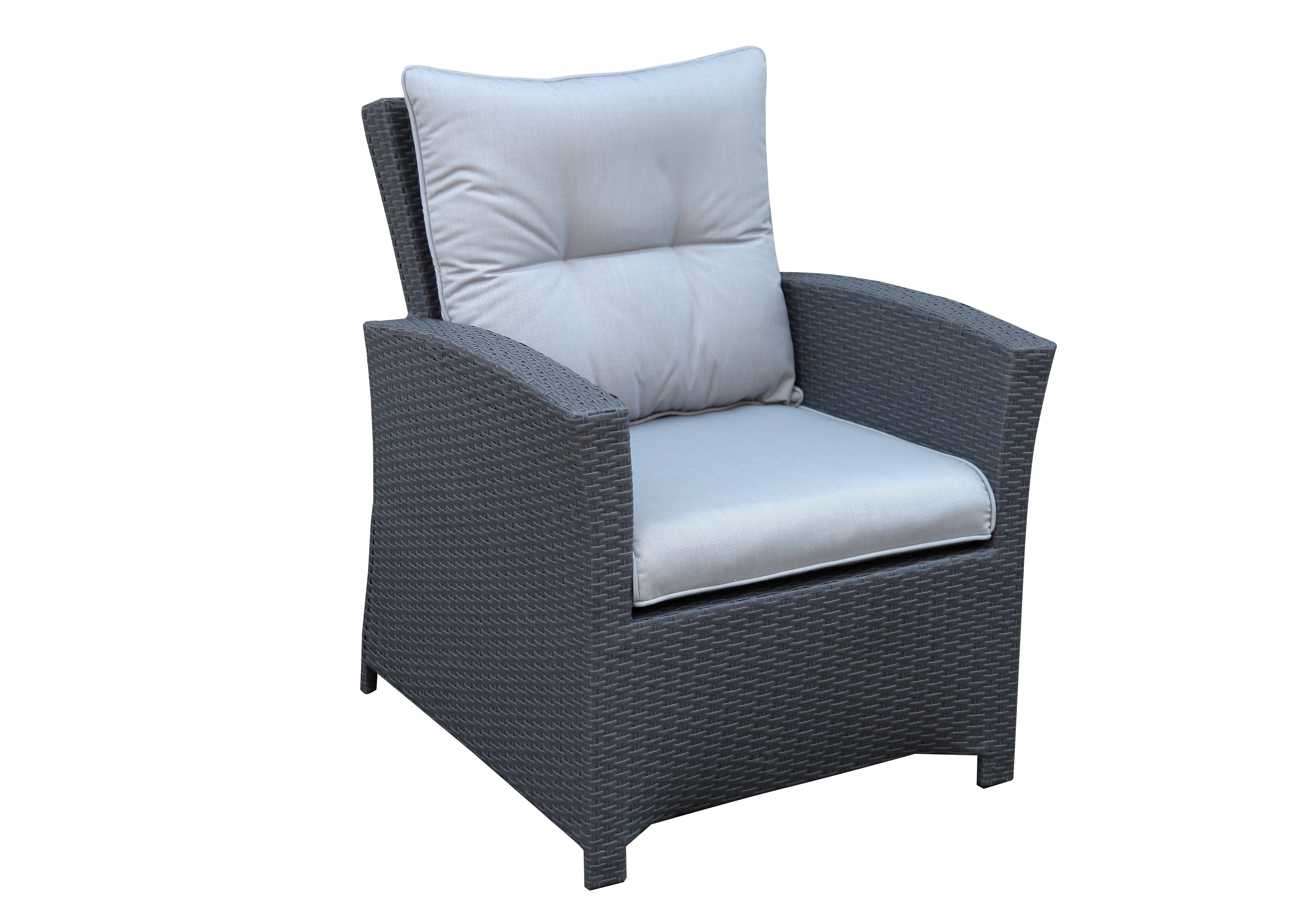 Изображение товара Кресло садовое серое Vermont искусственный ротанг