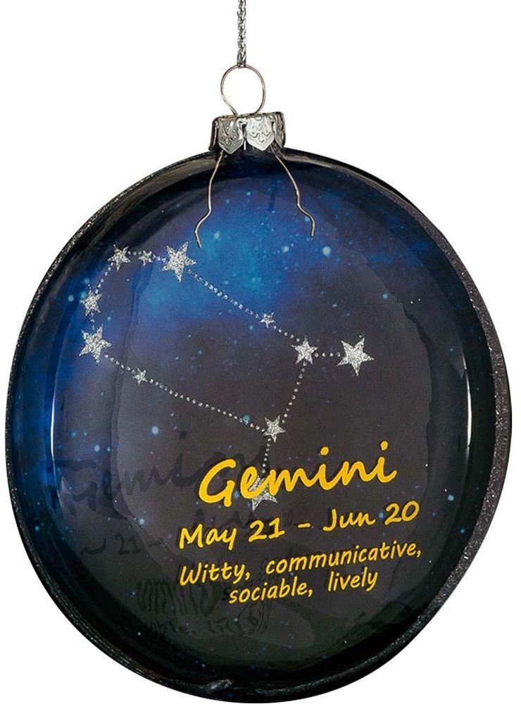 Изображение товара Ёлочная игрушка Близнецы медальон стекло 10 см подарочный декор для елки