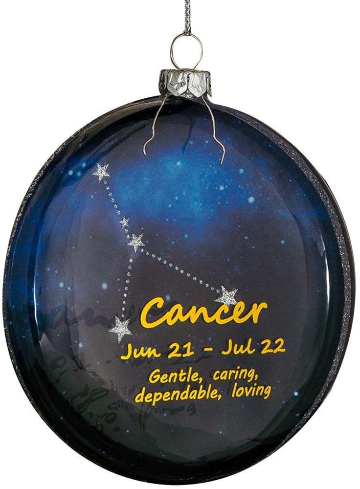 Изображение товара Ёлочная игрушка Рак медальон стекло 10 см украшение для елки новогоднее