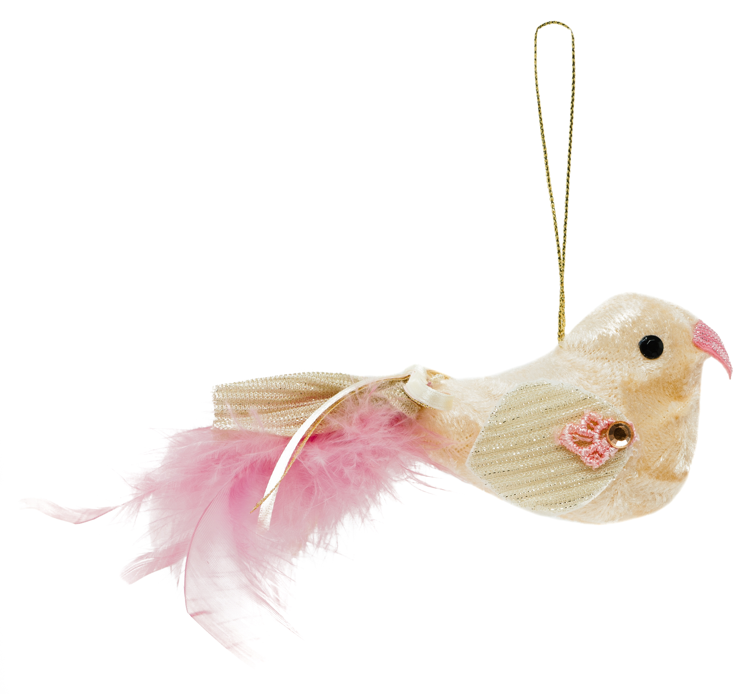 Изображение товара Ёлочная игрушка птичка полиэстер 12 см в ассортименте