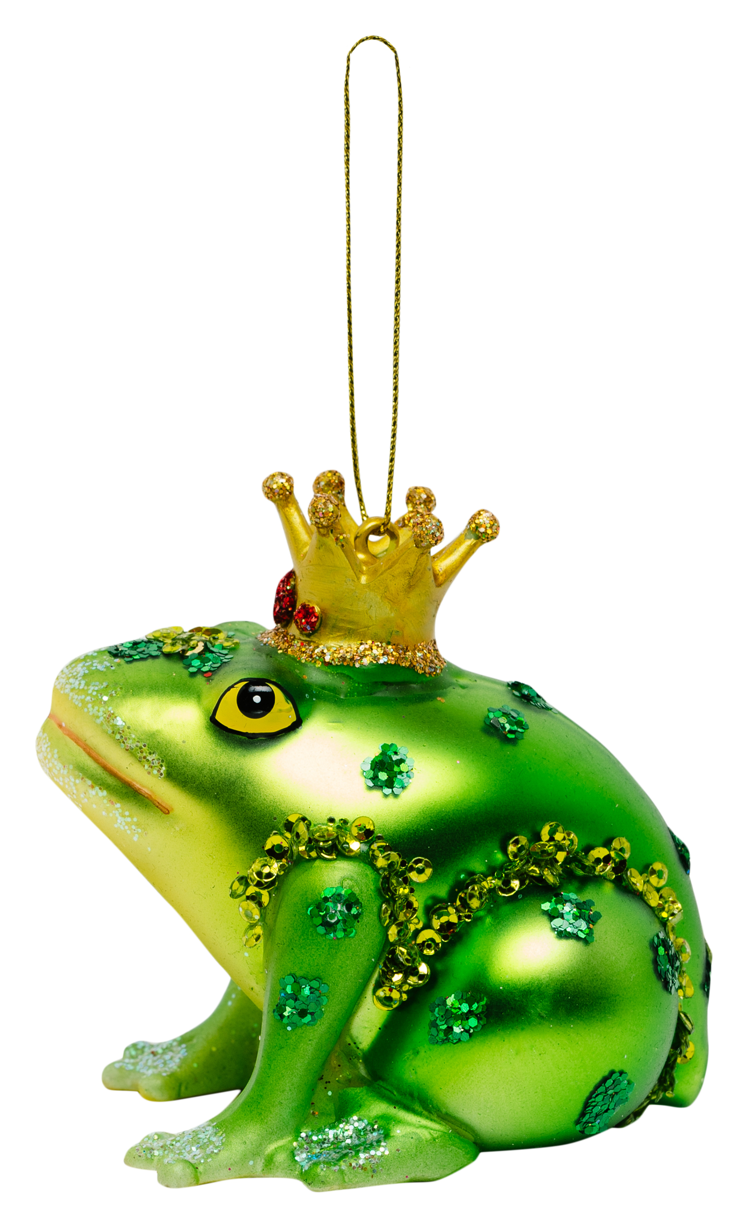 Изображение товара Новогодний стеклянный сувенир 7-9 см многоцветный для украшения интерьера