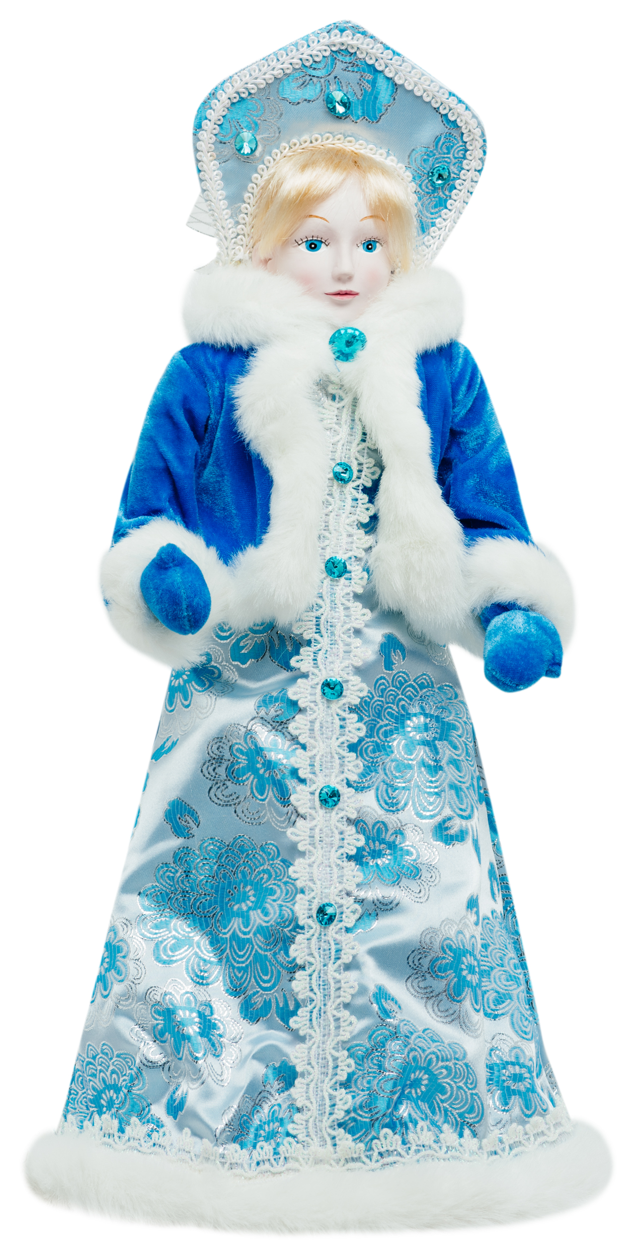 Изображение товара Игрушка Снегурочка в шубе из полиэстера 45 см новогодний декор