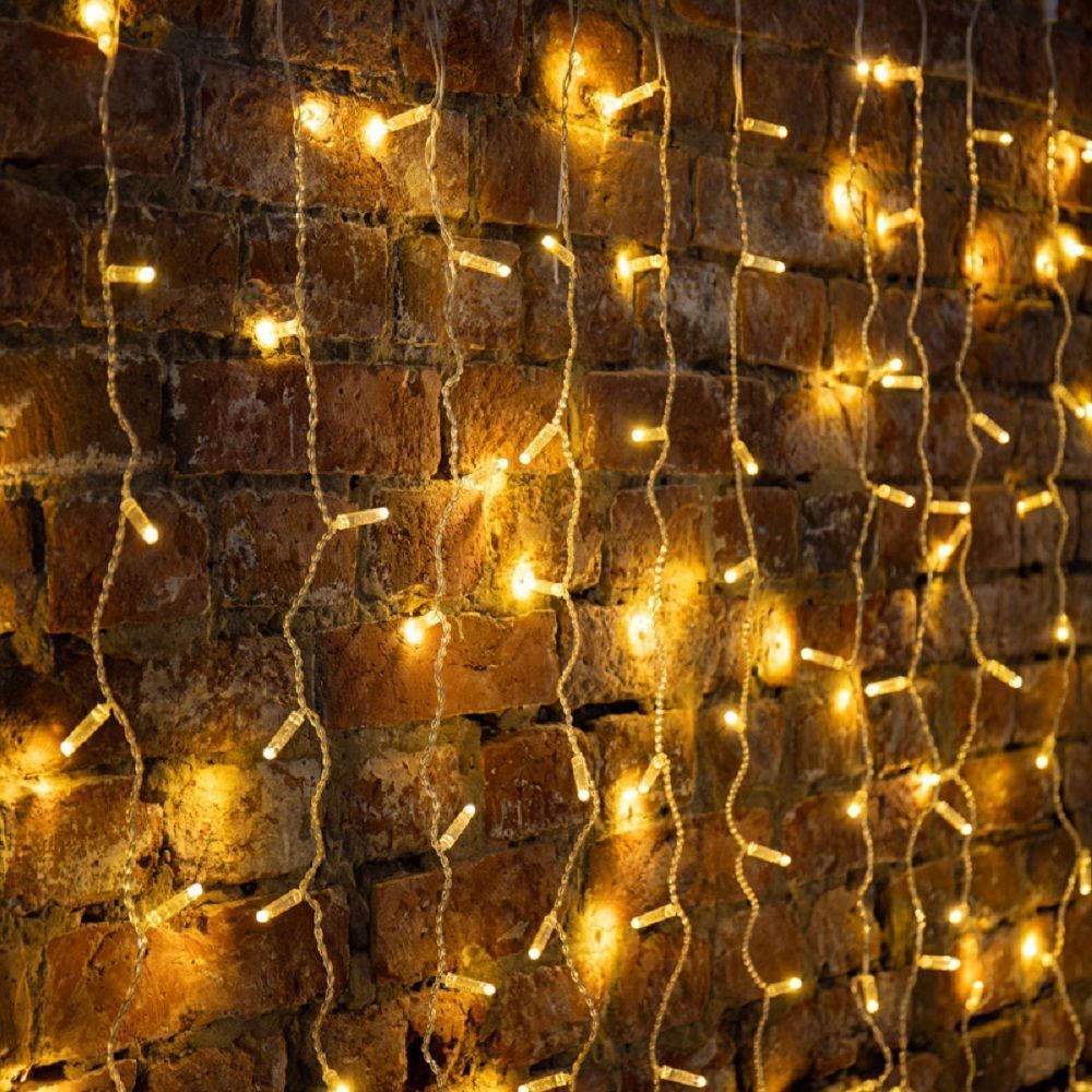 Изображение товара Гирлянда внешняя занавес Дождь Neon-Night 192 LED желтый 2 м для украшения на улице