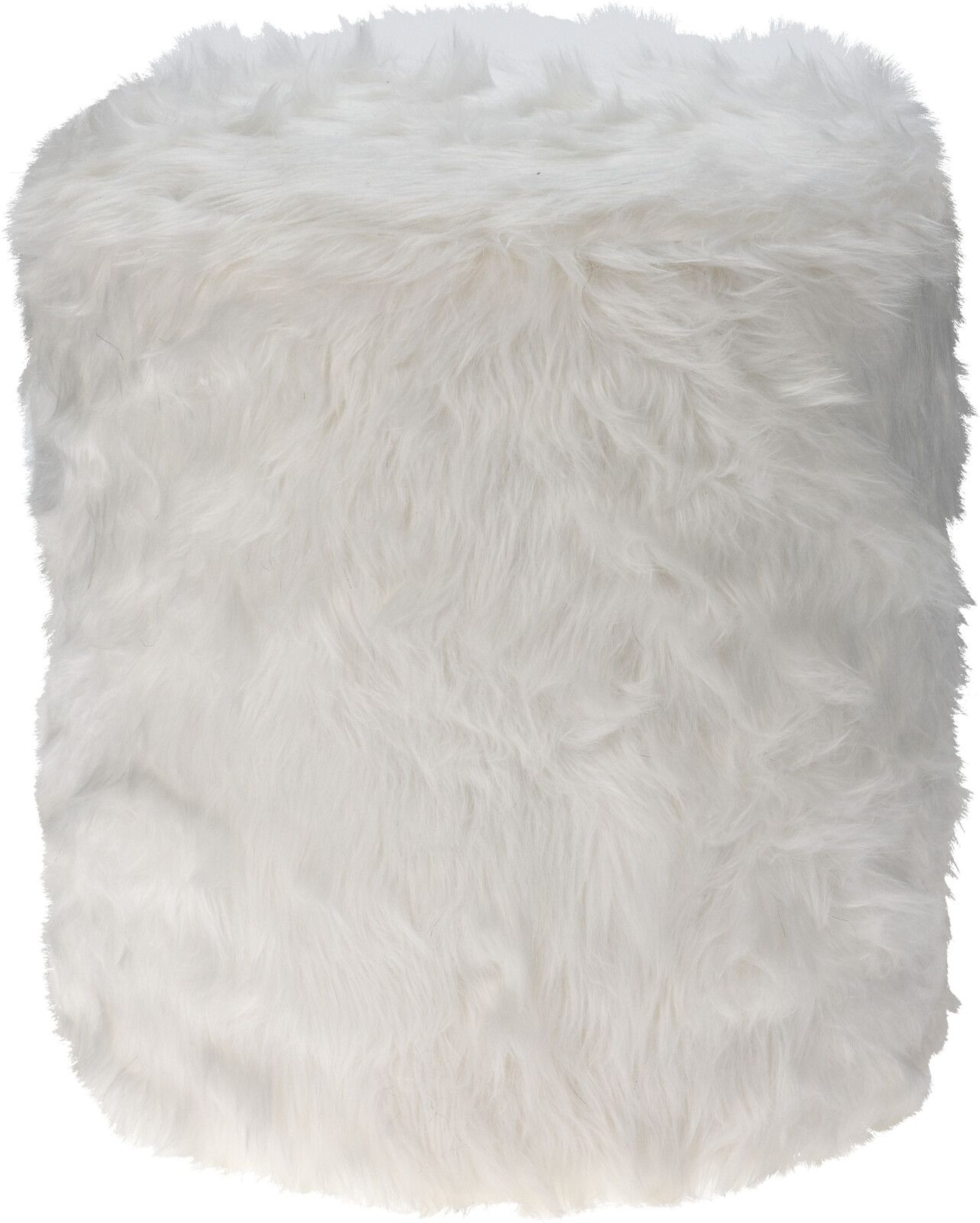 Изображение товара Пуф меховой белый 31х34 см - стильный и удобный элемент интерьера