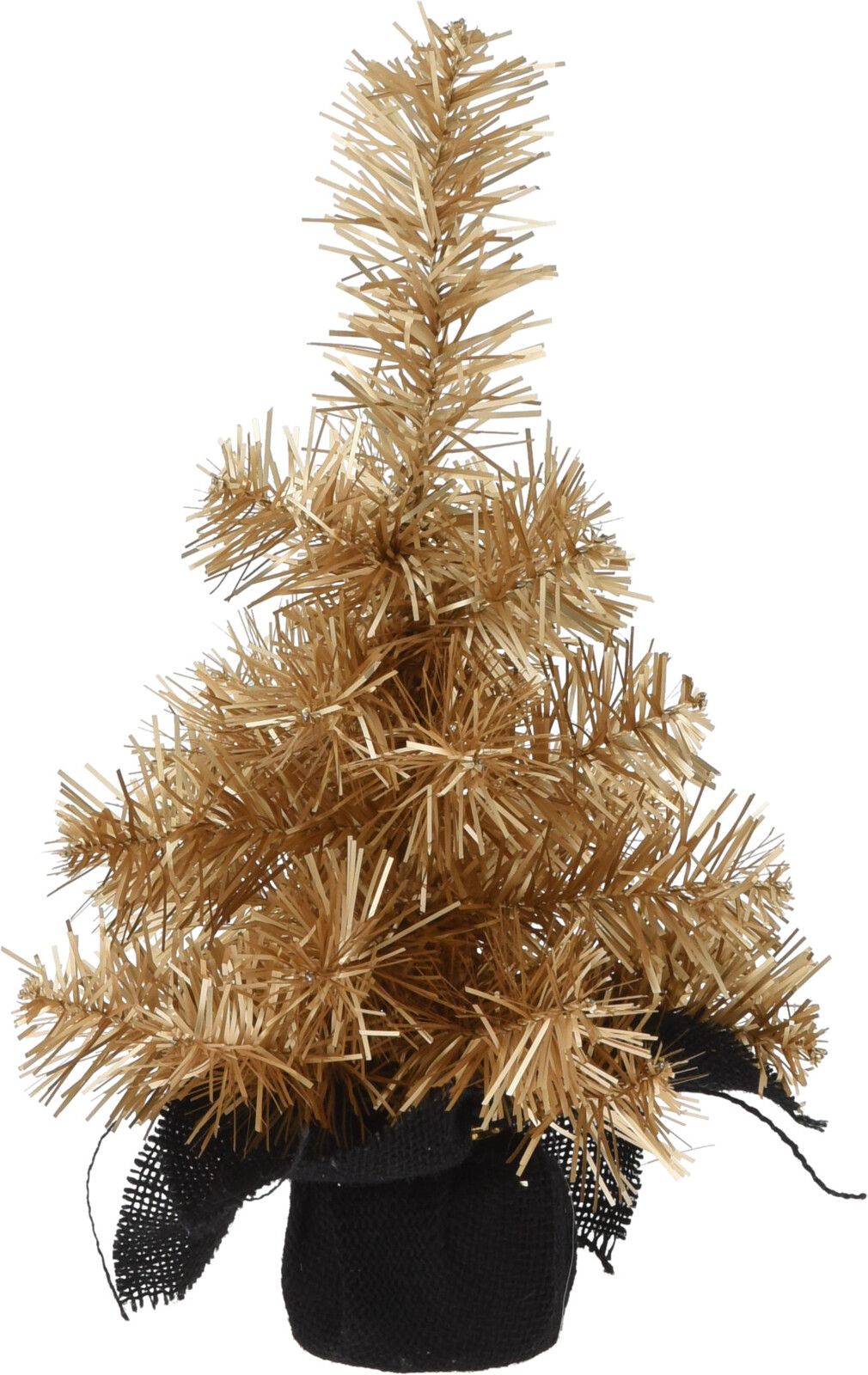 Изображение товара Искусственная елка новогодняя с подставкой золотая 30 см настольная елка