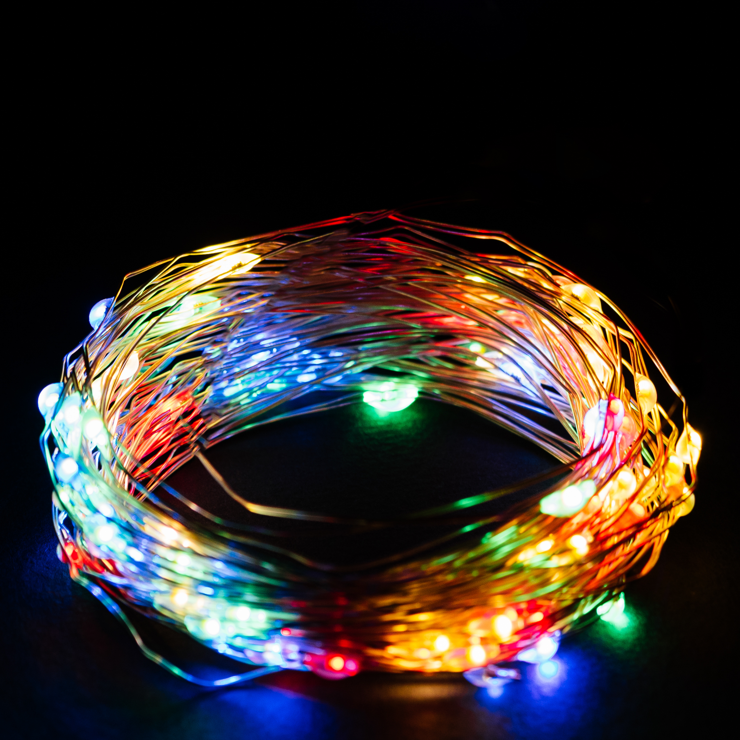 Изображение товара Гирлянда внутренняя нить  Glos LED многоцветный,белый 10 м