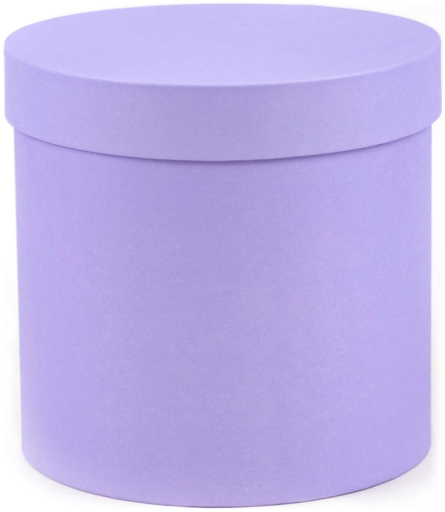 Изображение товара Подарочная круглая сиреневая коробка 20х20 см из картона универсальная