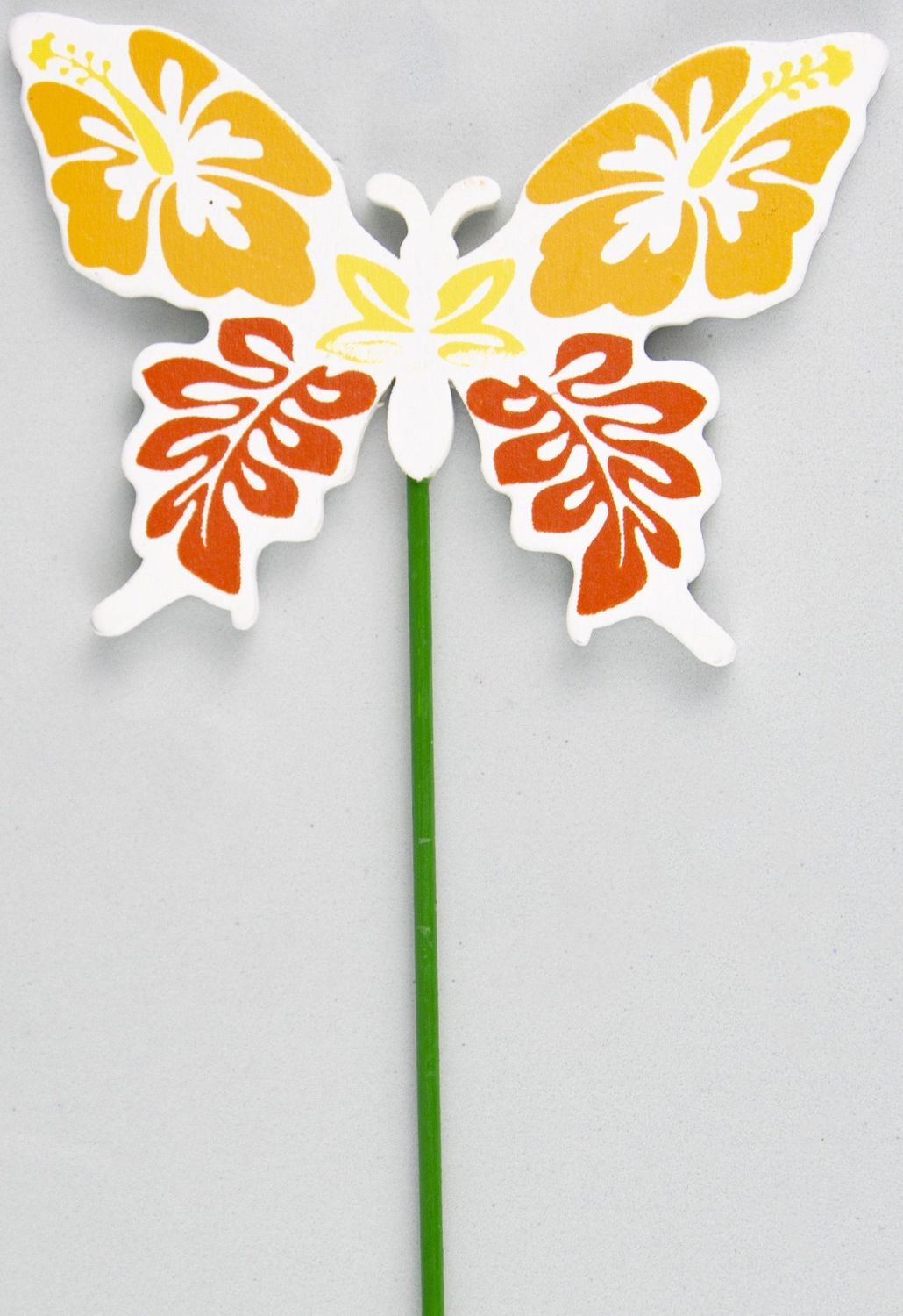 Изображение товара Топпер для декора бабочка оранжевый 8х20 см для украшения тортов