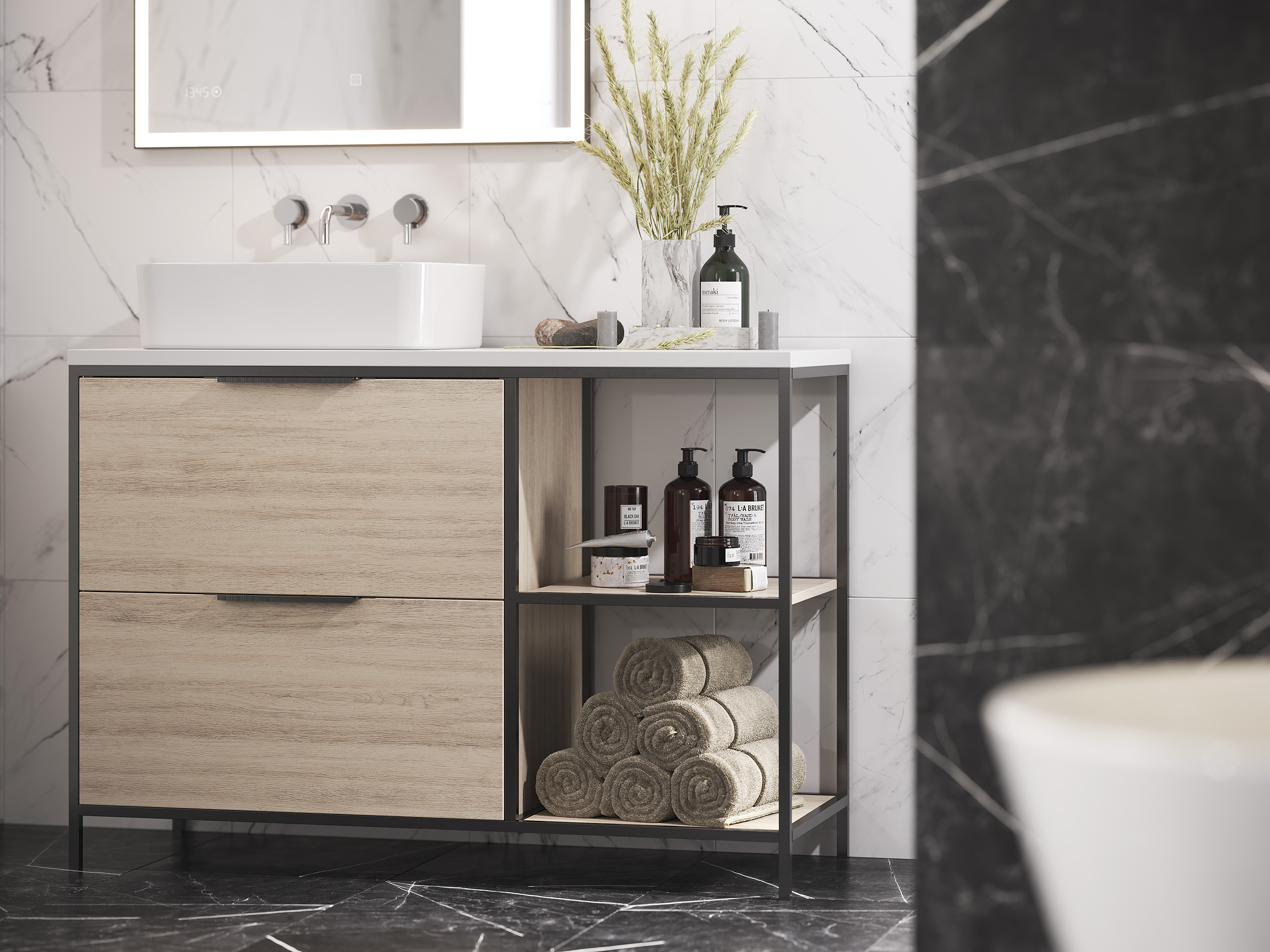 Изображение товара Керамогранит Cersanit Oriental черный 42X42 см 1,58 м²