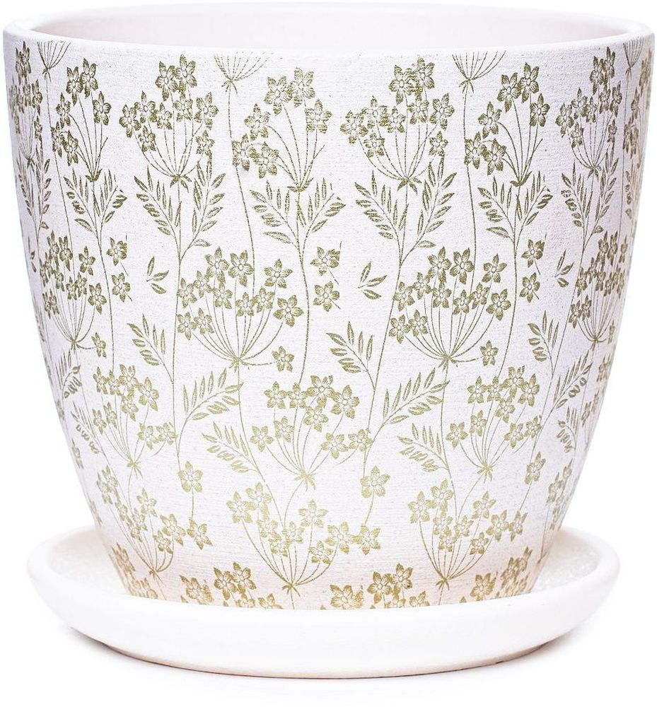 Изображение товара Горшок керамический Луг золотой D12H11 для комнатных растений