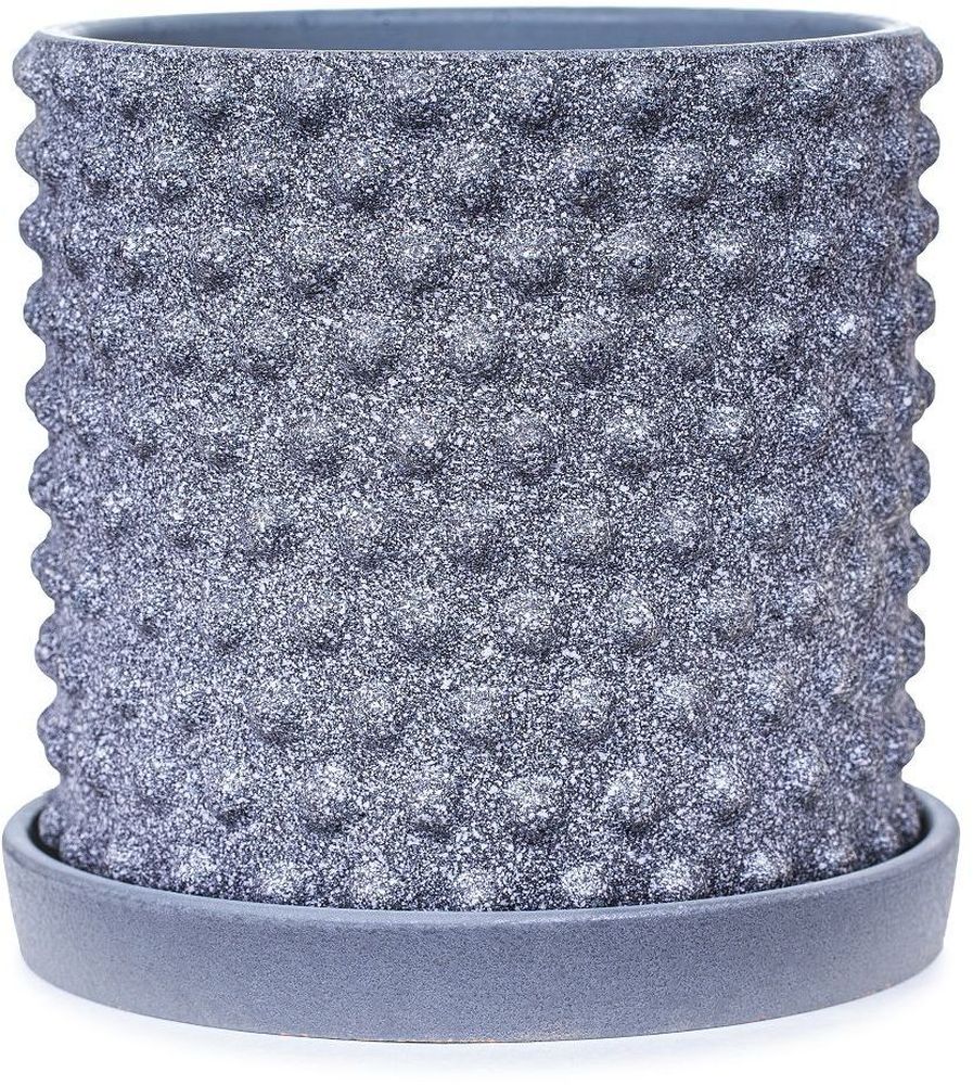Изображение товара Горшок бетонный драже серый D15 c2