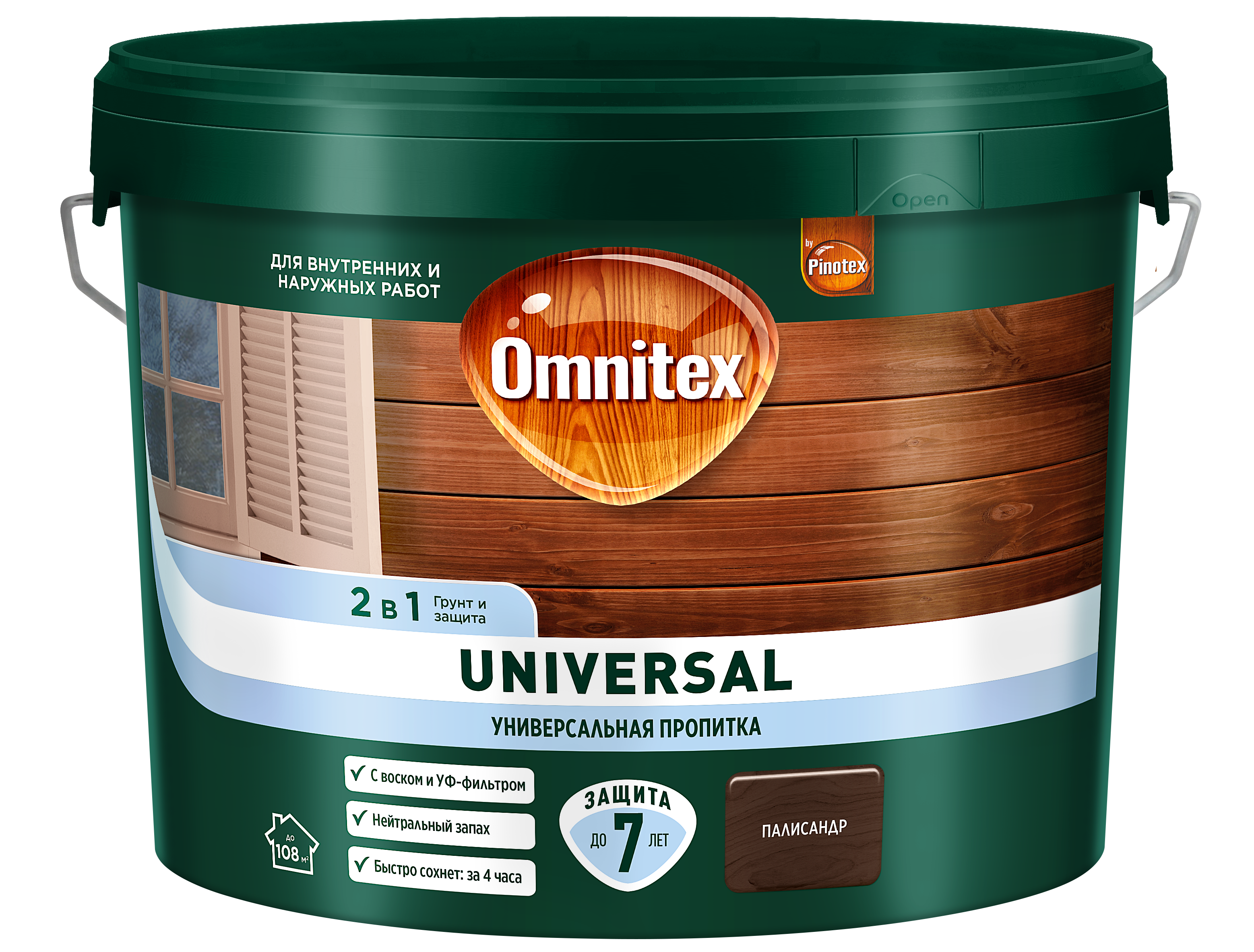 Изображение товара Пропитка Omnitex Universal 2в1 палисандр 9 л